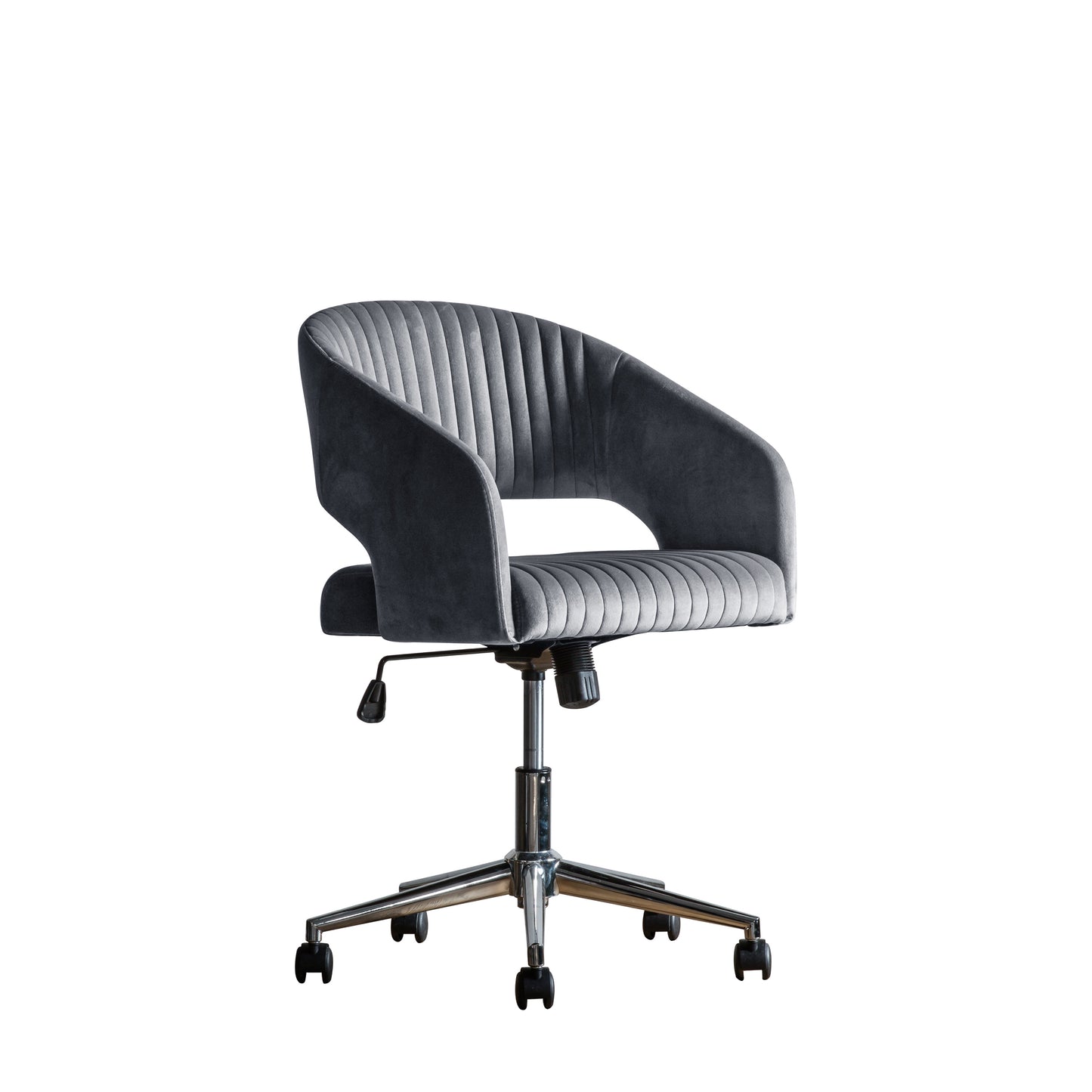 Murray Swivel Chair Velvet Charcoal