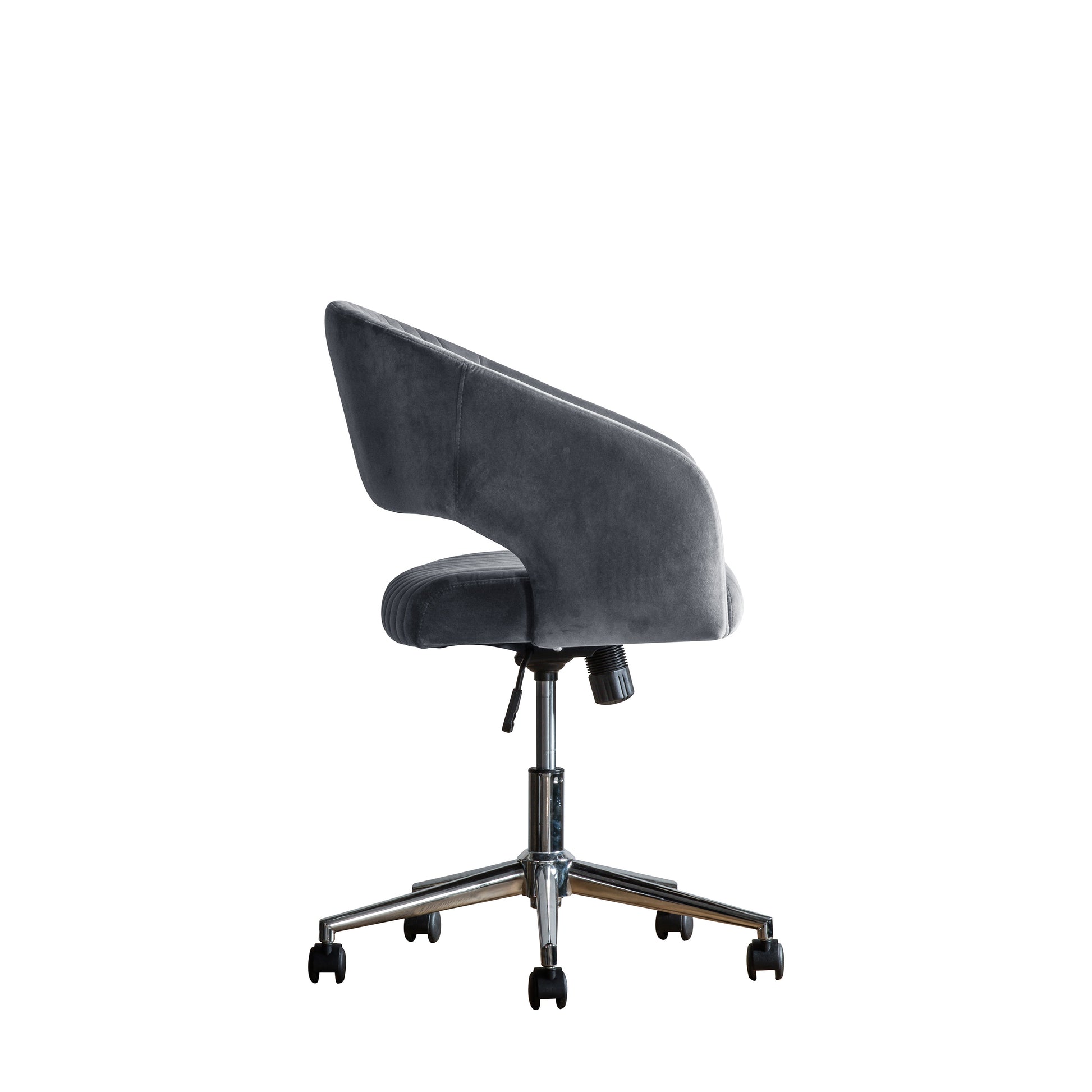Murray Swivel Chair Velvet Charcoal