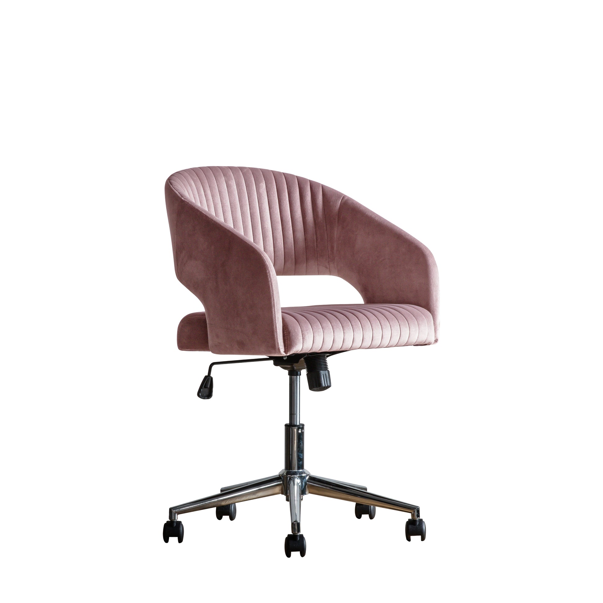 Murray Swivel Chair Pink Velvet Pink / Silver