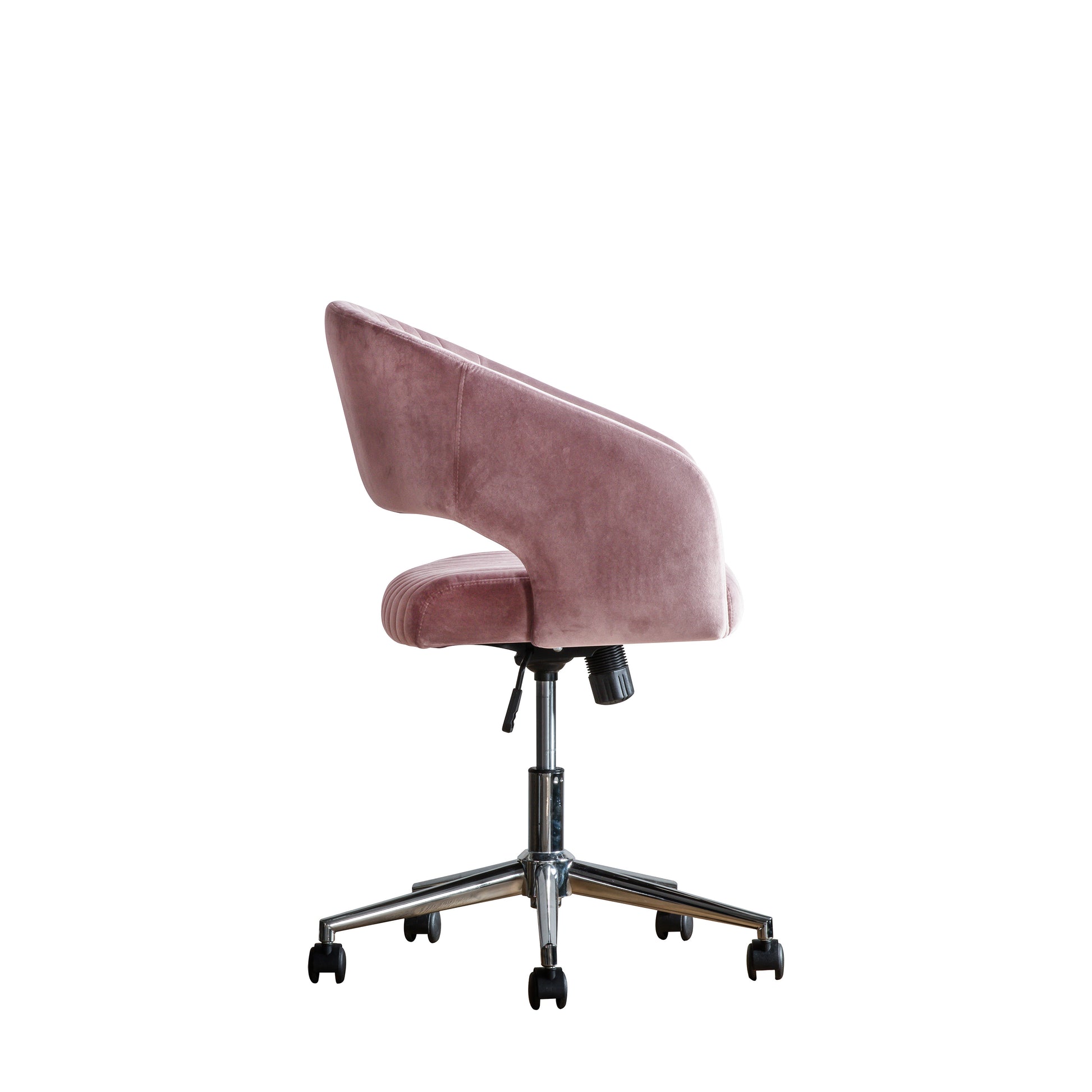 Murray Swivel Chair Pink Velvet Pink / Silver