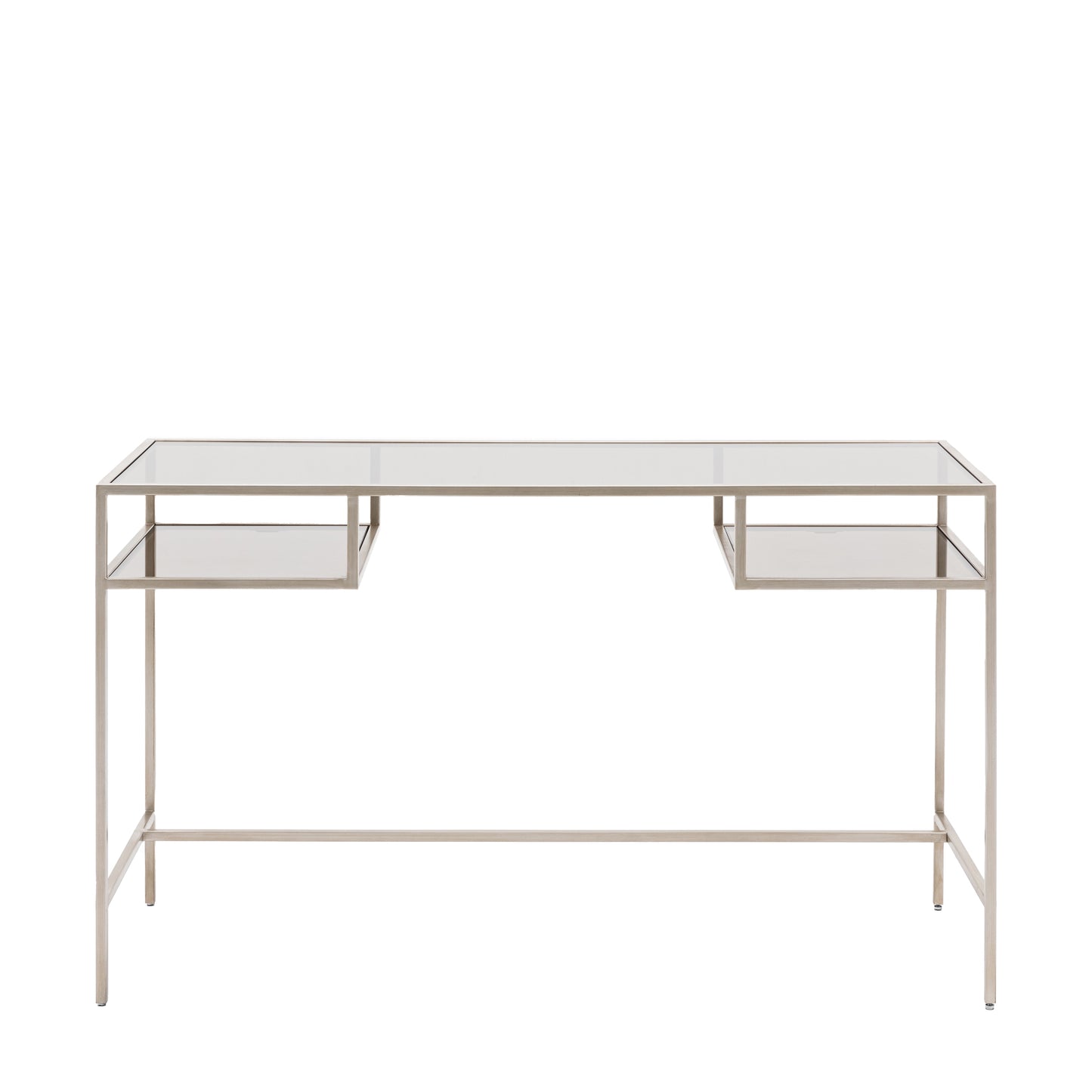 Rothbury Desk Silver Clear / Silver