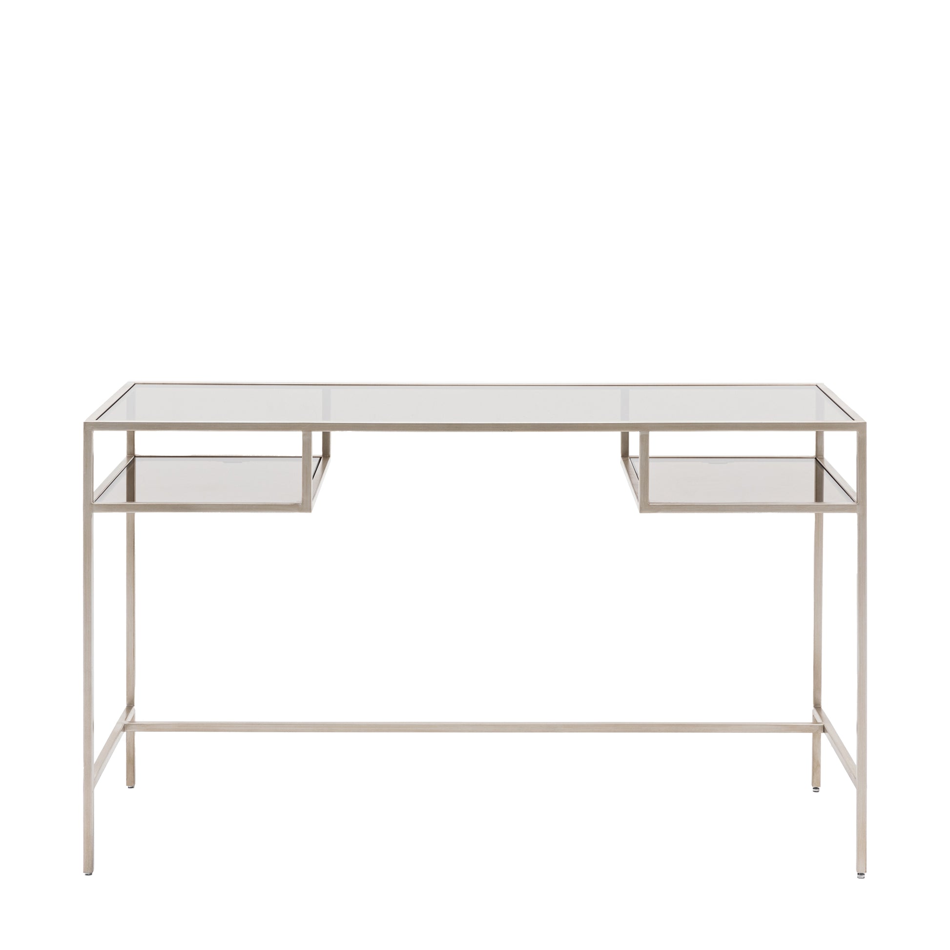 Rothbury Desk Silver Clear / Silver