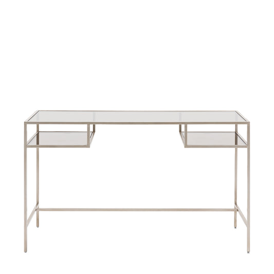 Rothbury Desk Silver Clear / Silver
