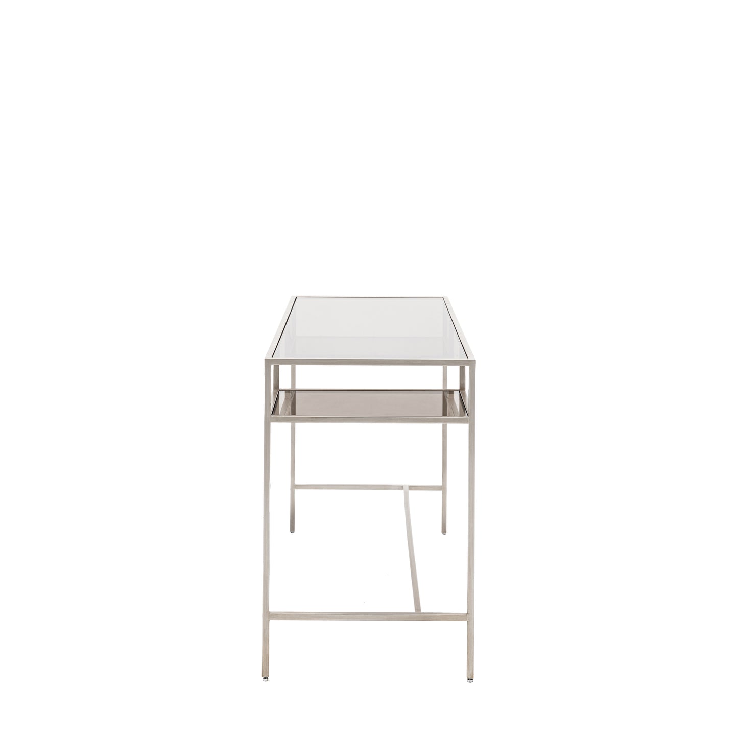 Rothbury Desk Silver Clear / Silver