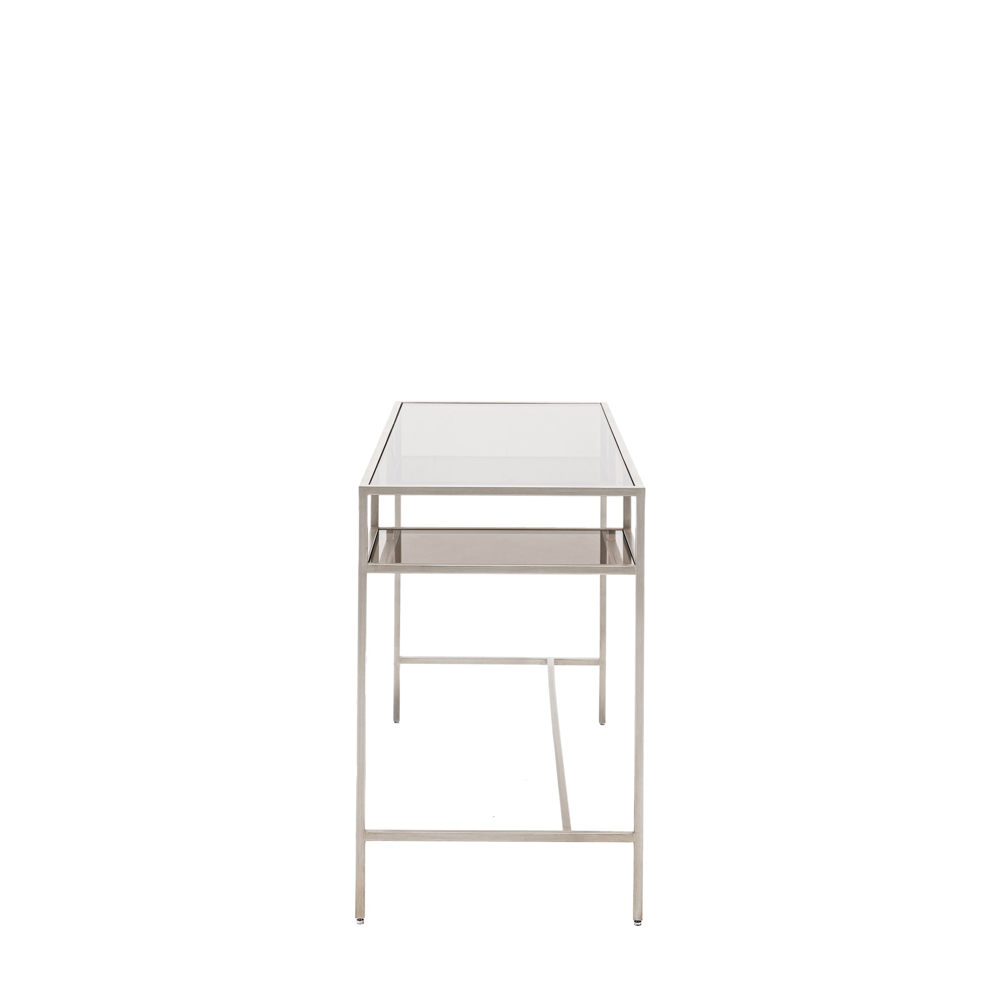 Rothbury Desk Silver Clear / Silver