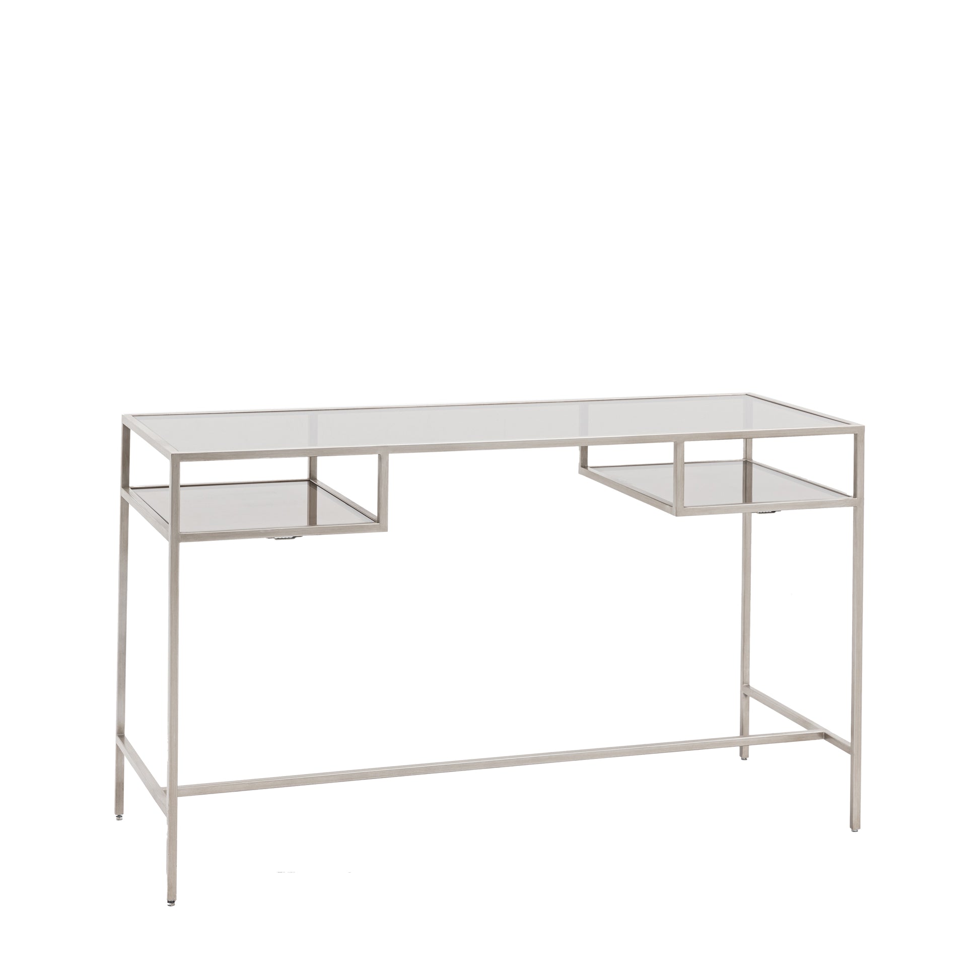 Rothbury Desk Silver Clear / Silver