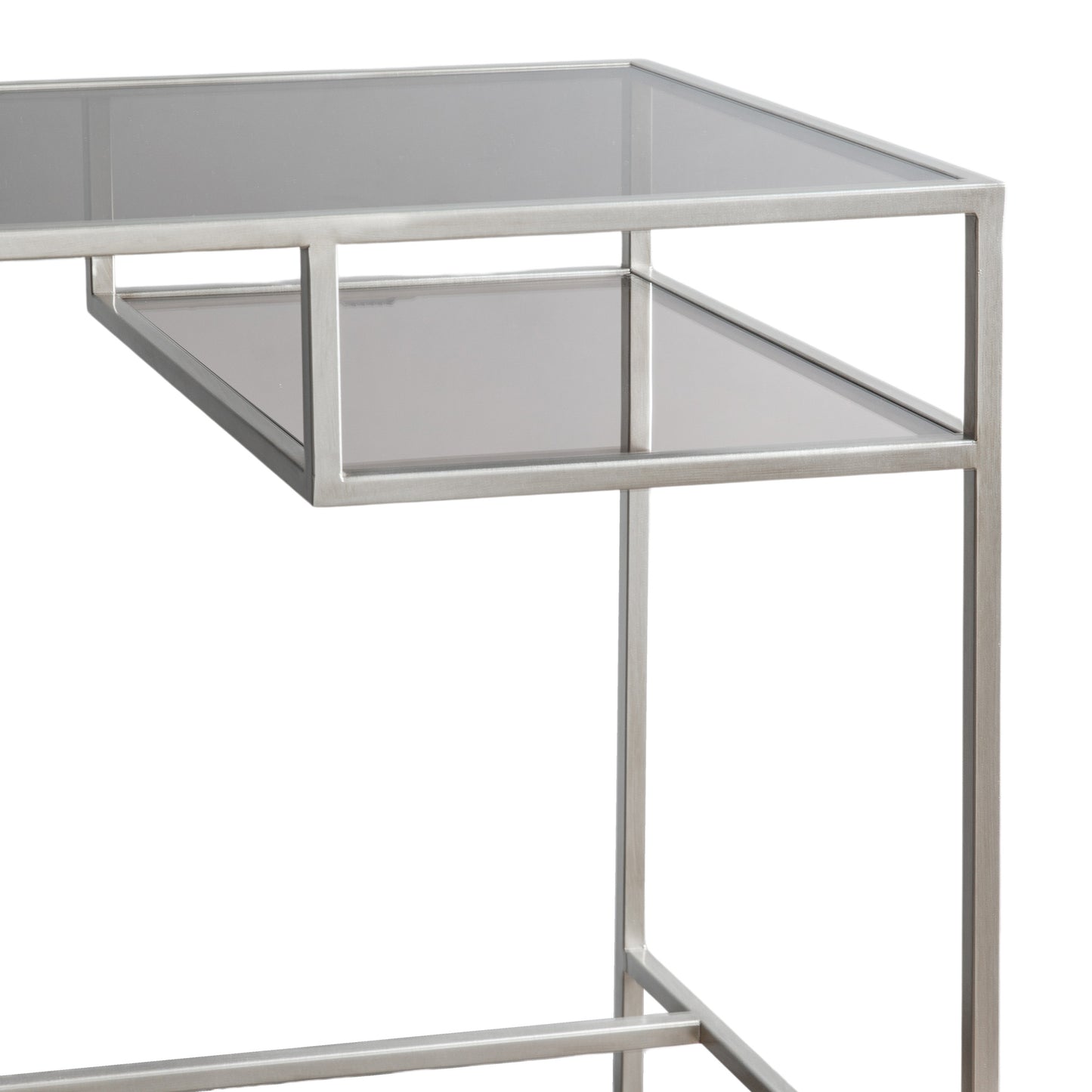 Rothbury Desk Silver Clear / Silver