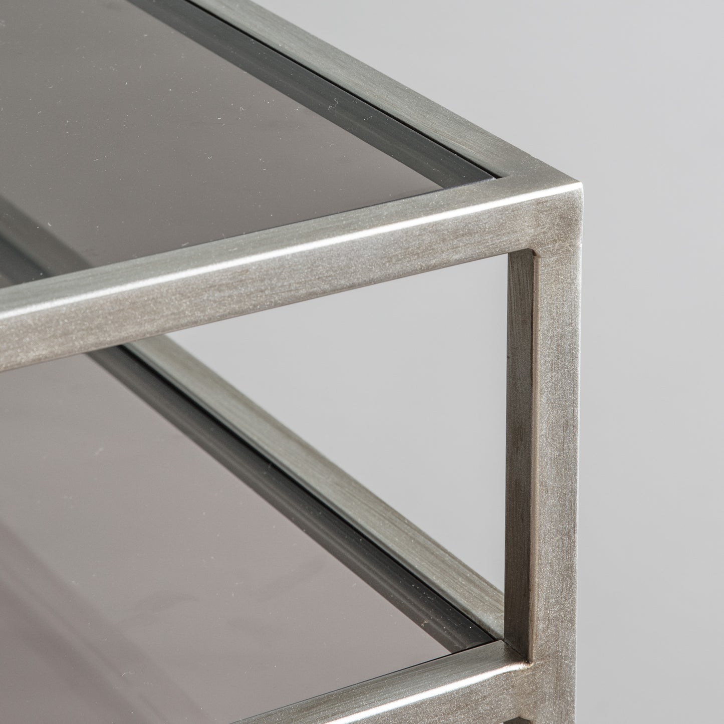 Rothbury Desk Silver Clear / Silver