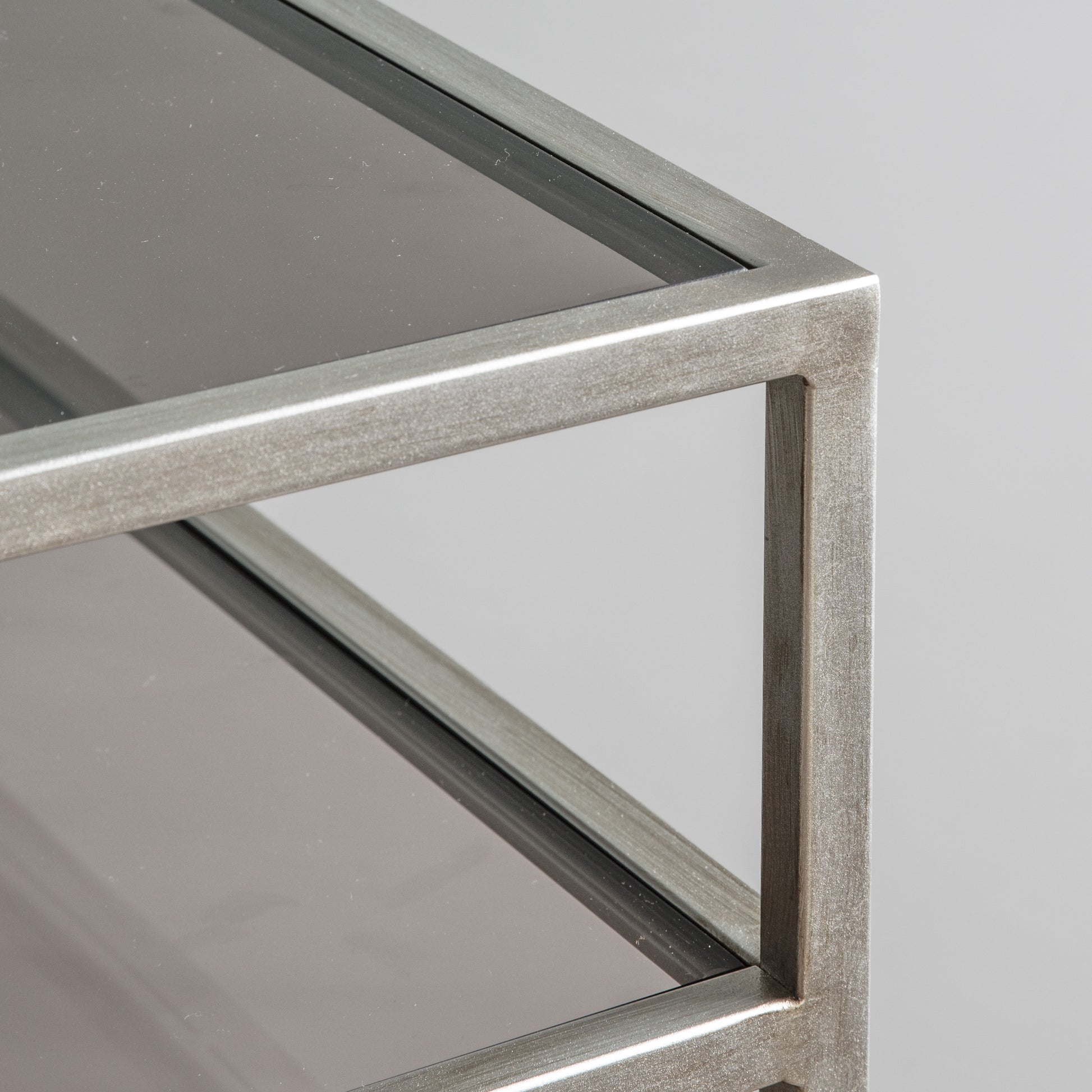 Rothbury Desk Silver Clear / Silver