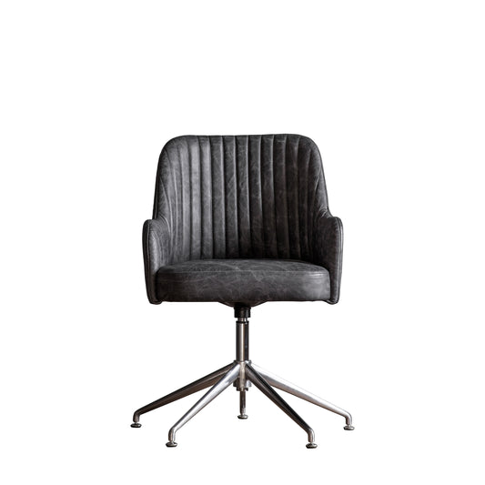 Curie Swivel Chair Antique Ebony