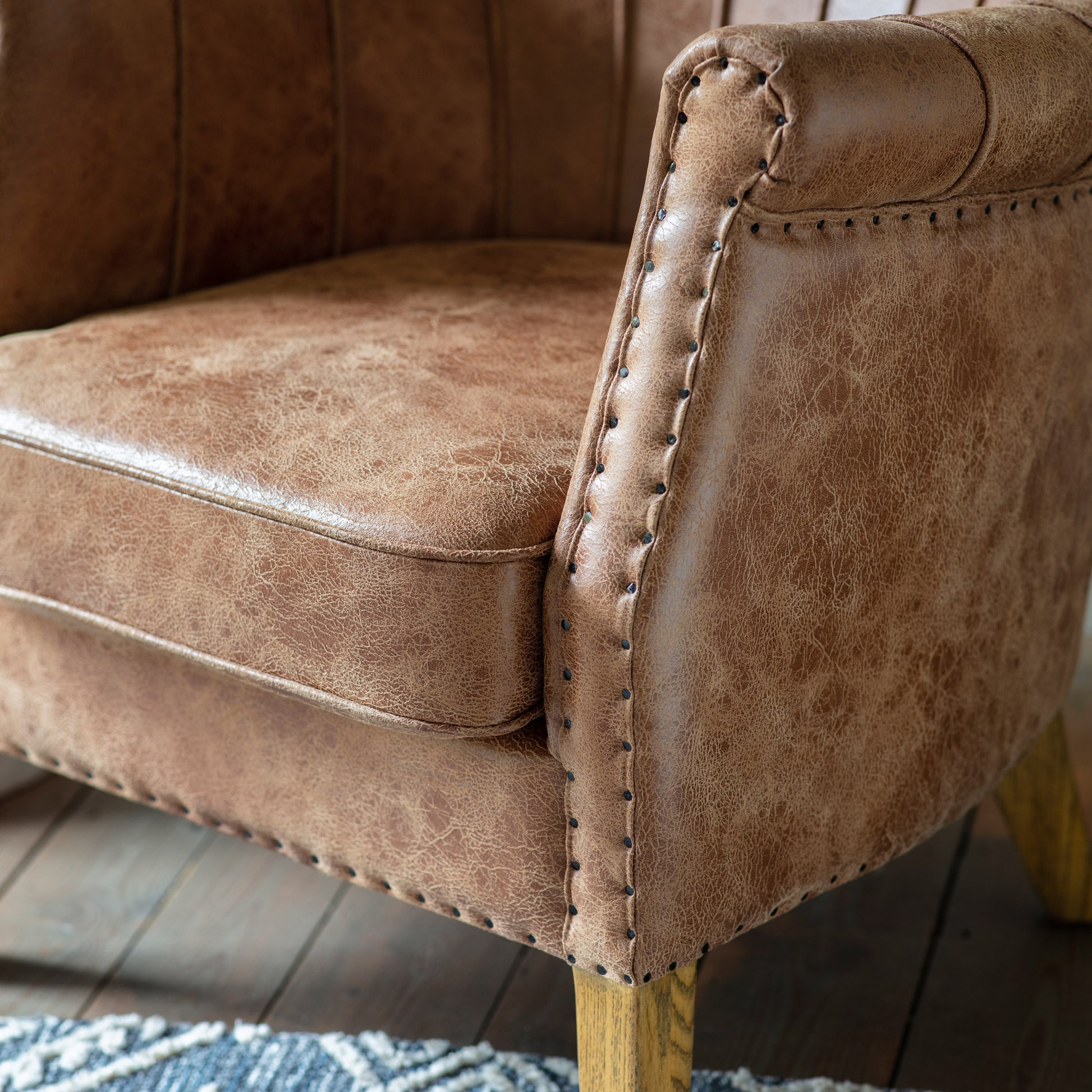 Hickman Armchair Brown Leather