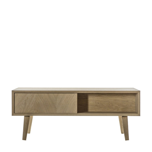Milano 2 Drawer Coffee Table Natural