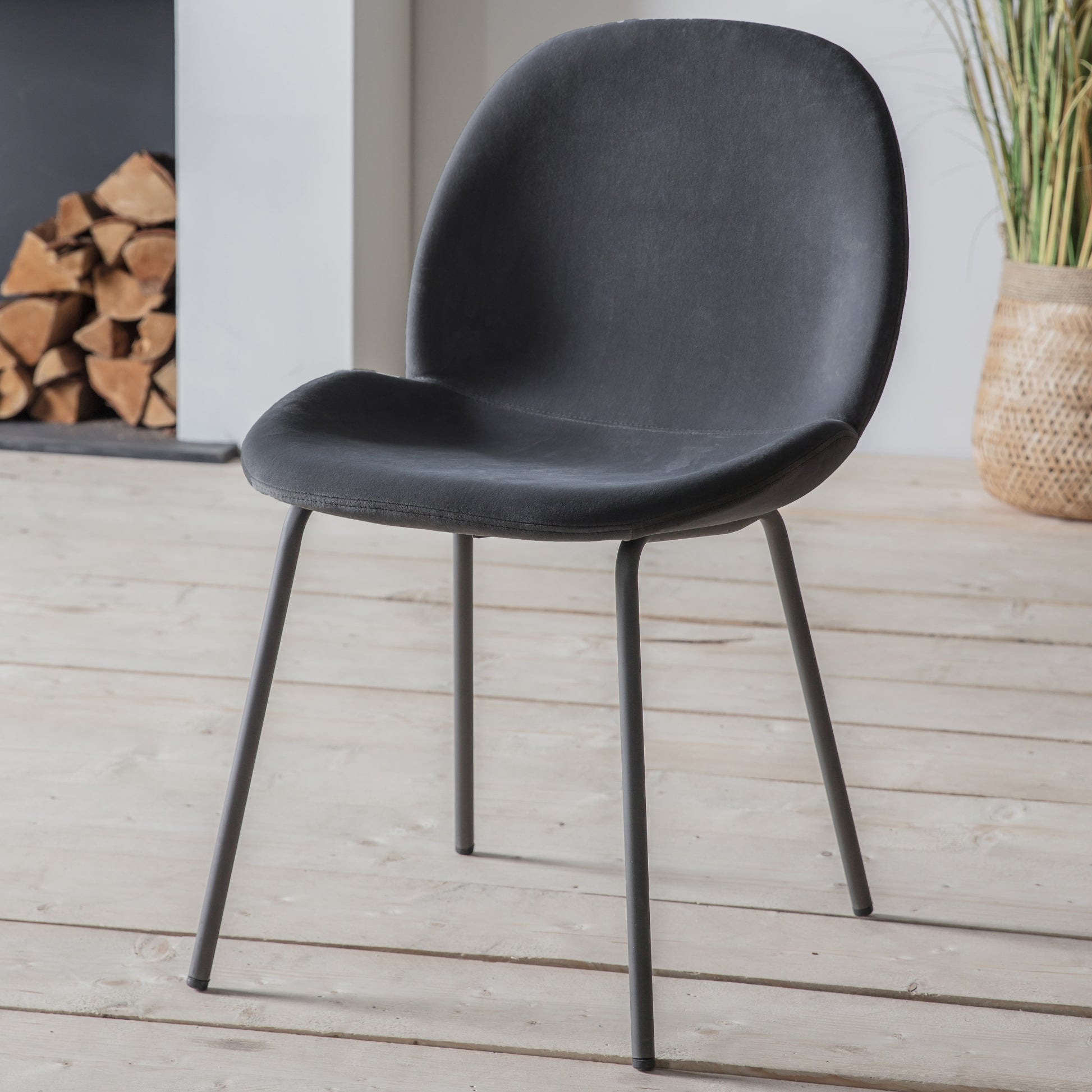 Flanagan Chair Velvet (2pk) Grey