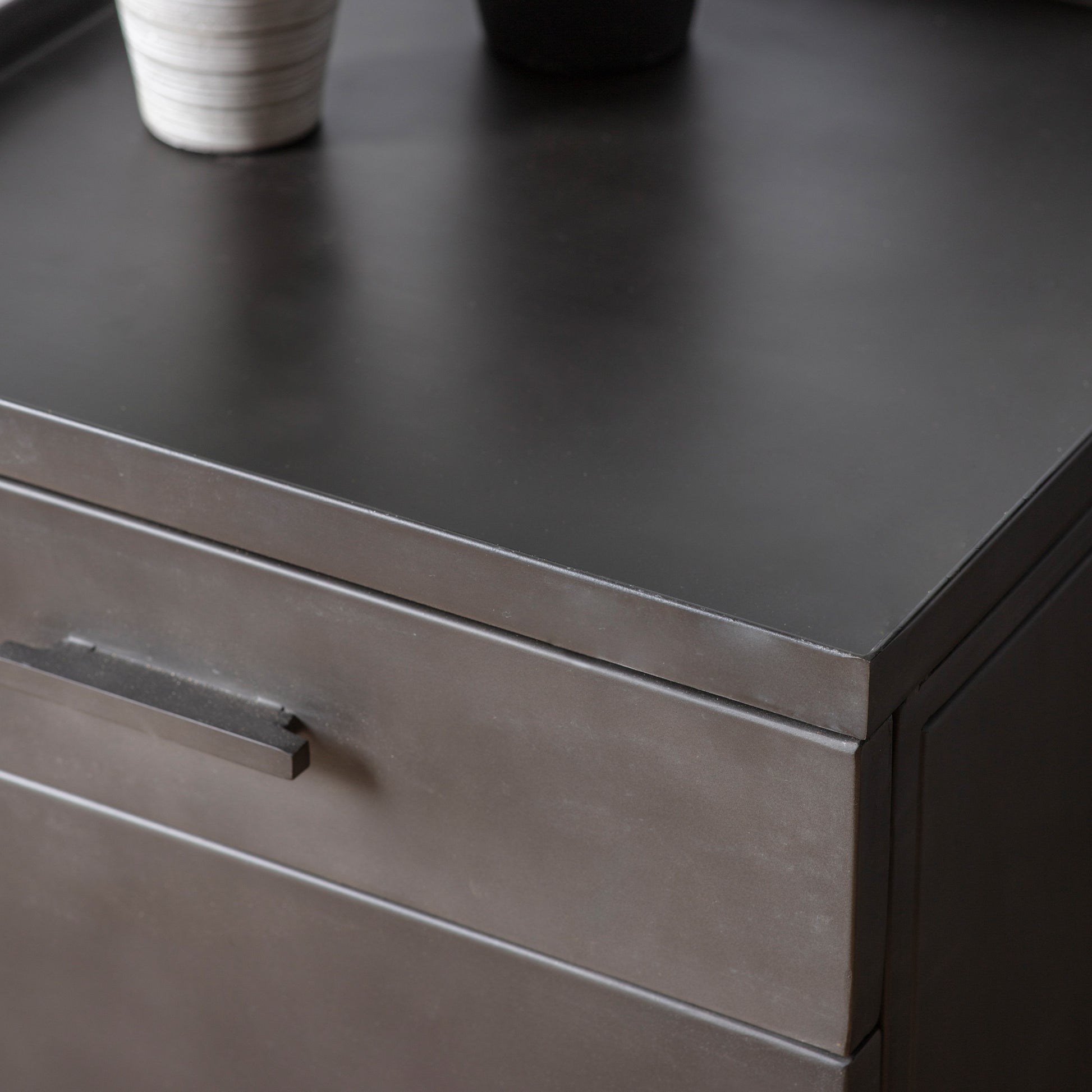 Ottinge 2 Drawer Side Table Dark Grey