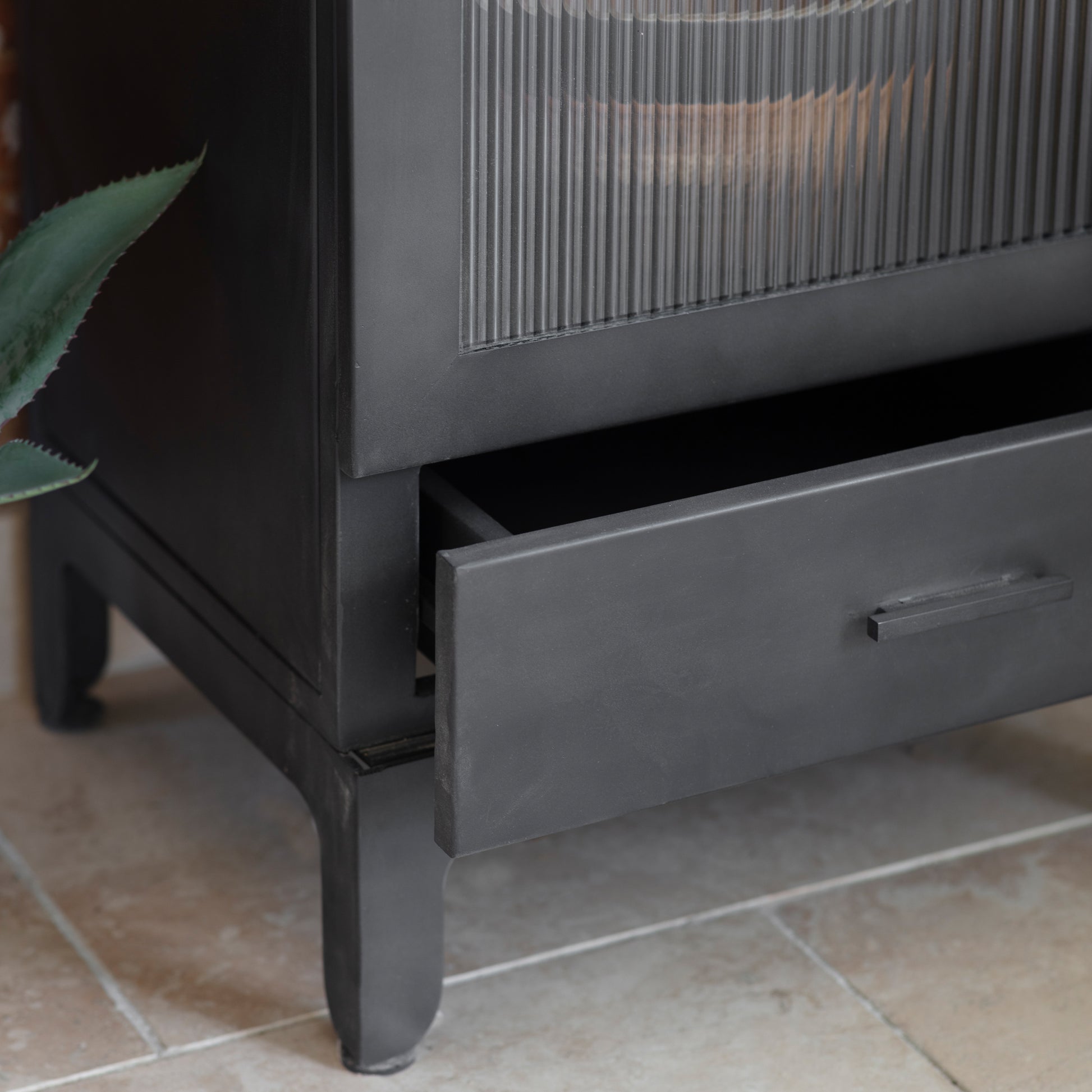 Rye 1 Drawer 1 Door Display Unit Dark Grey
