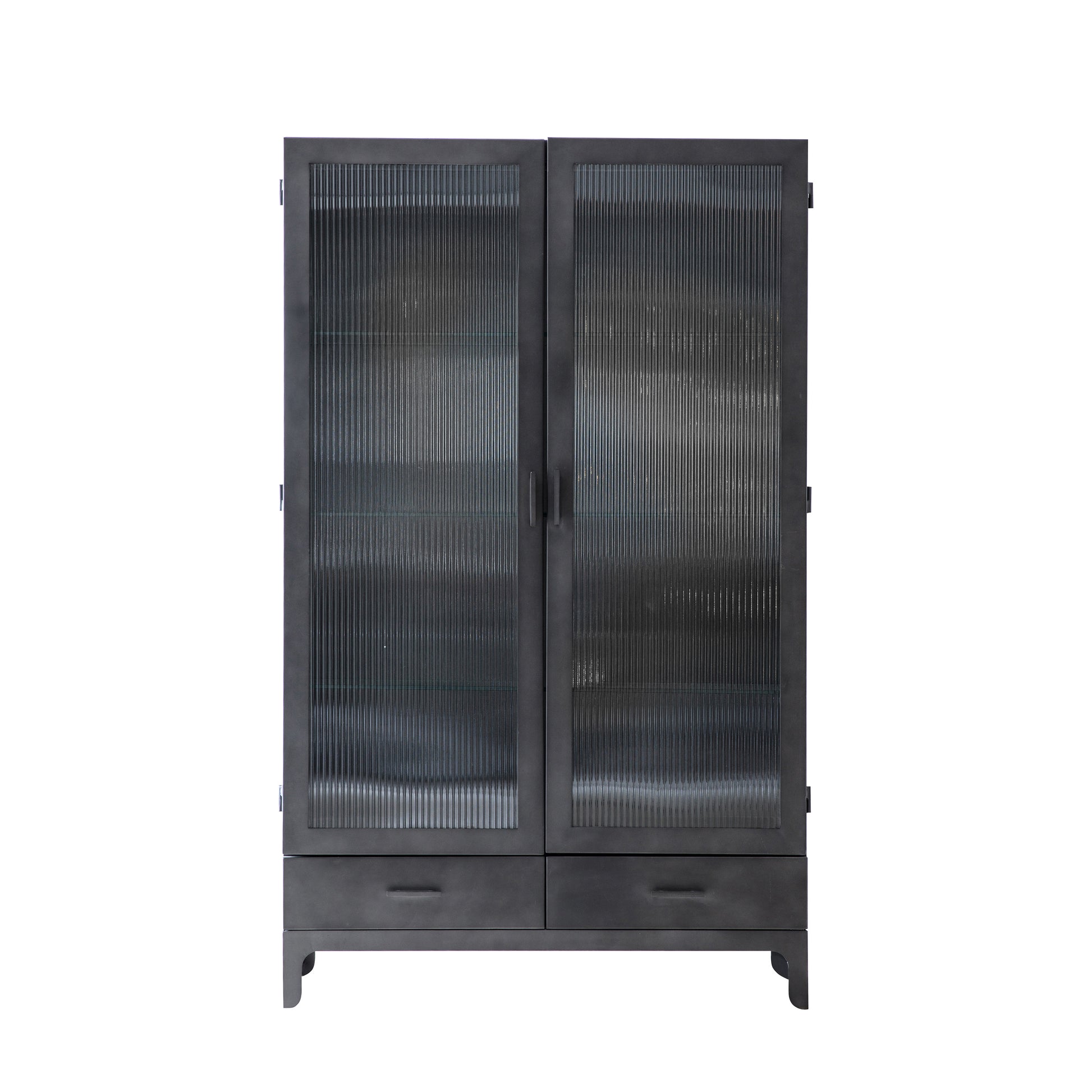 Rye 2 Door 2 Drawer Display Unit Dark Grey