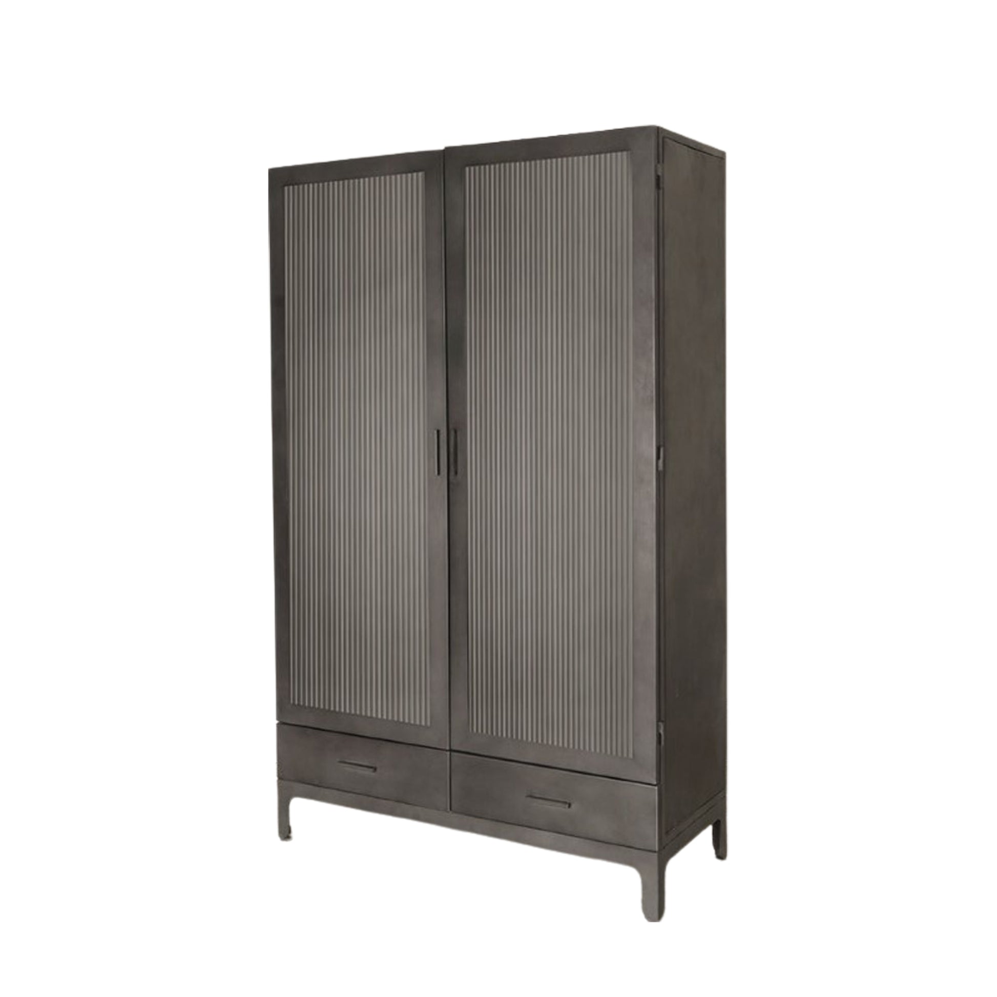 Rye 2 Door 2 Drawer Display Unit Dark Grey