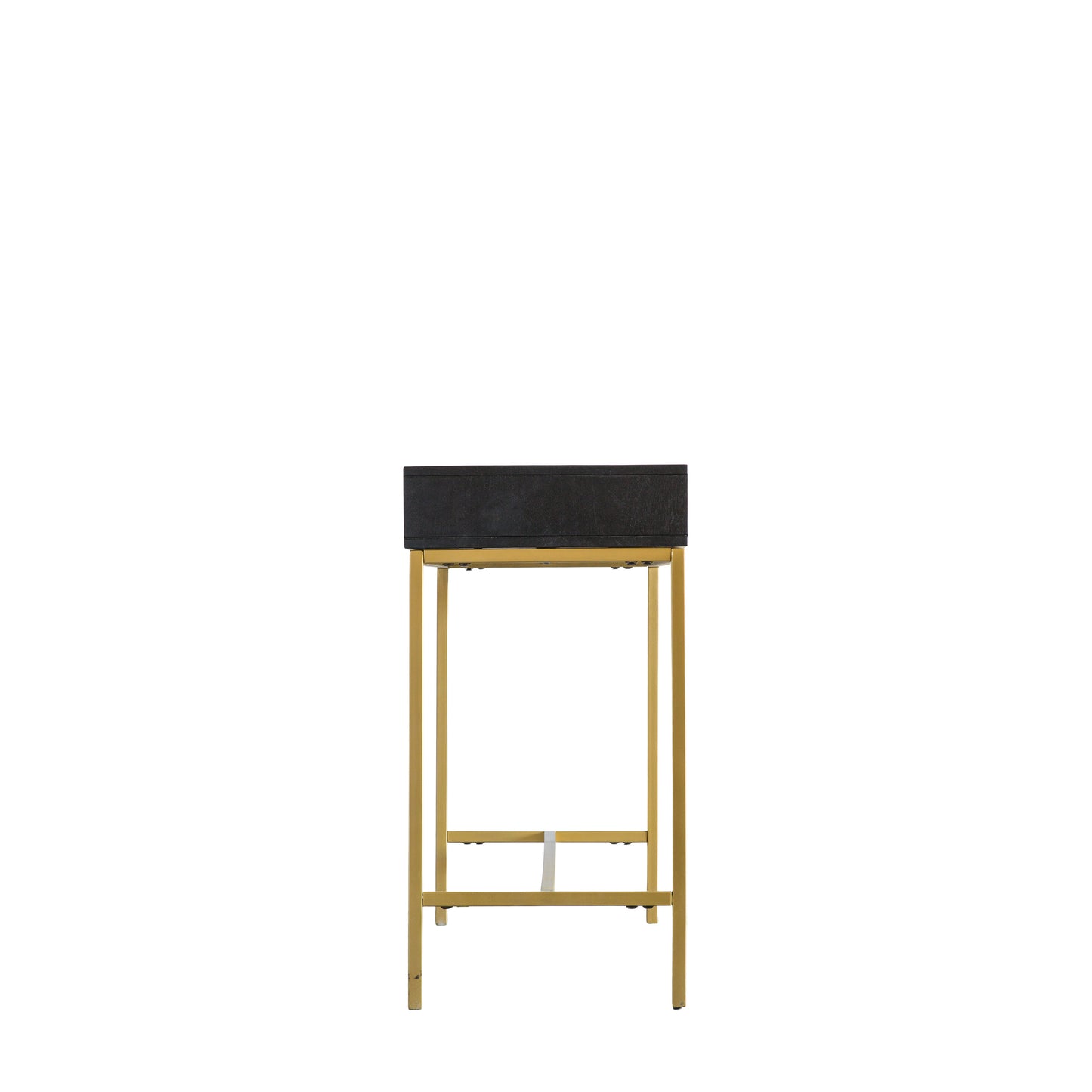 Ripple 2 Drawer Console Table Black / Gold