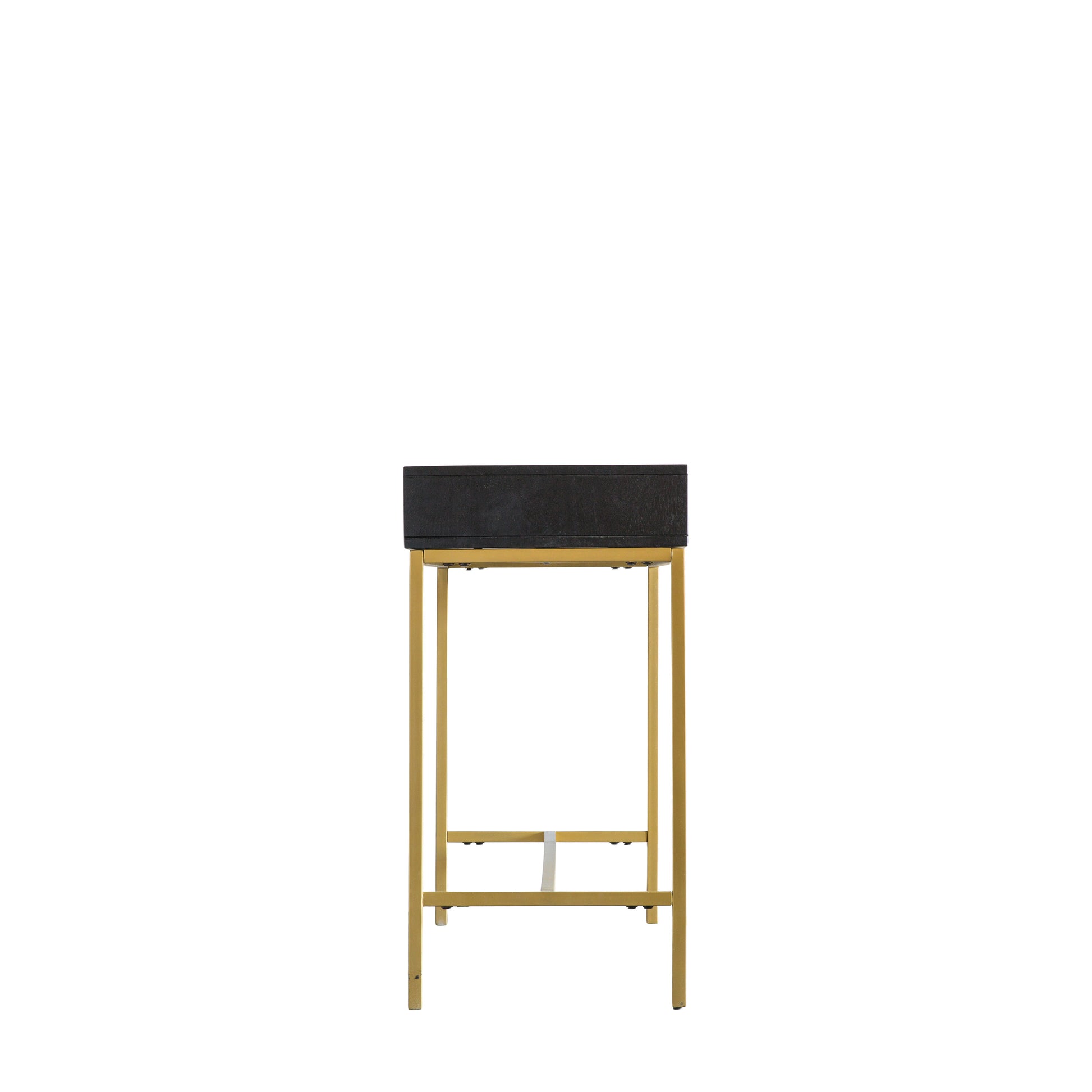 Ripple 2 Drawer Console Table Black / Gold