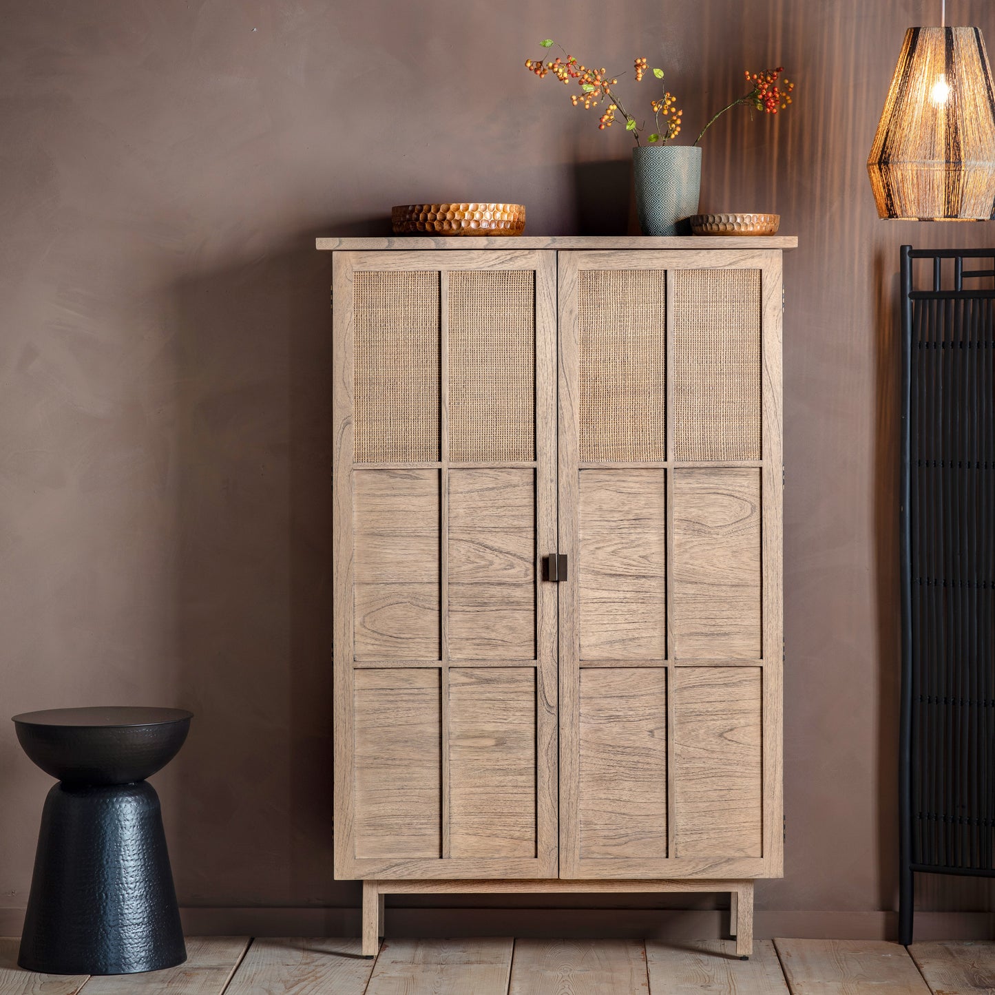 Kyoto 2 Door Cupboard Natural