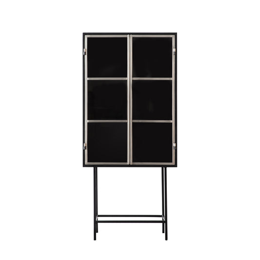 Kilkenny Drinks Cabinet Black / Silver