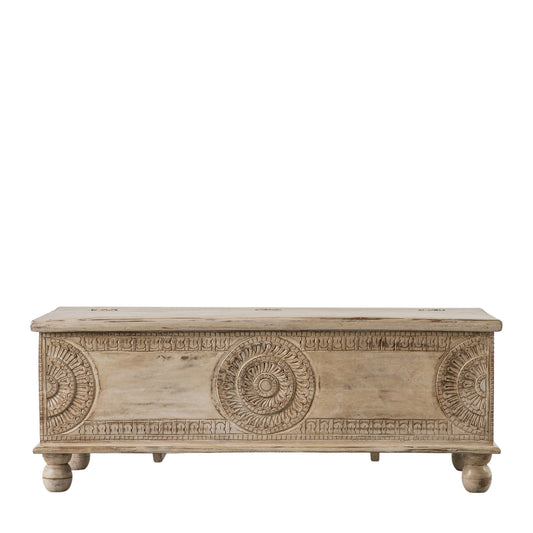 Satara Storage Table/Bench Whitewash