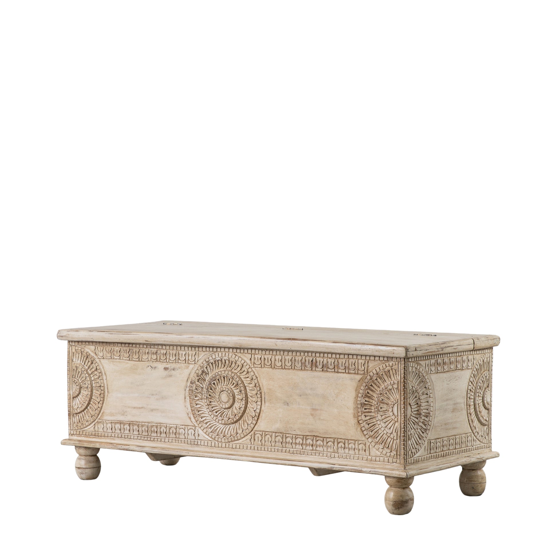 Satara Storage Table/Bench Whitewash