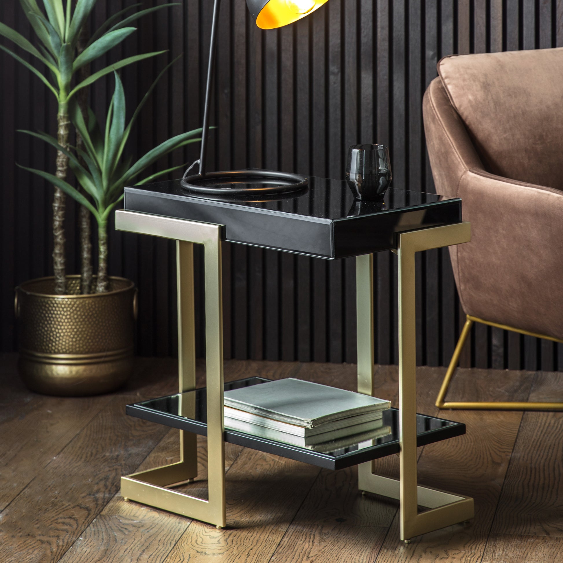 Ardella Side Table Black / Gold