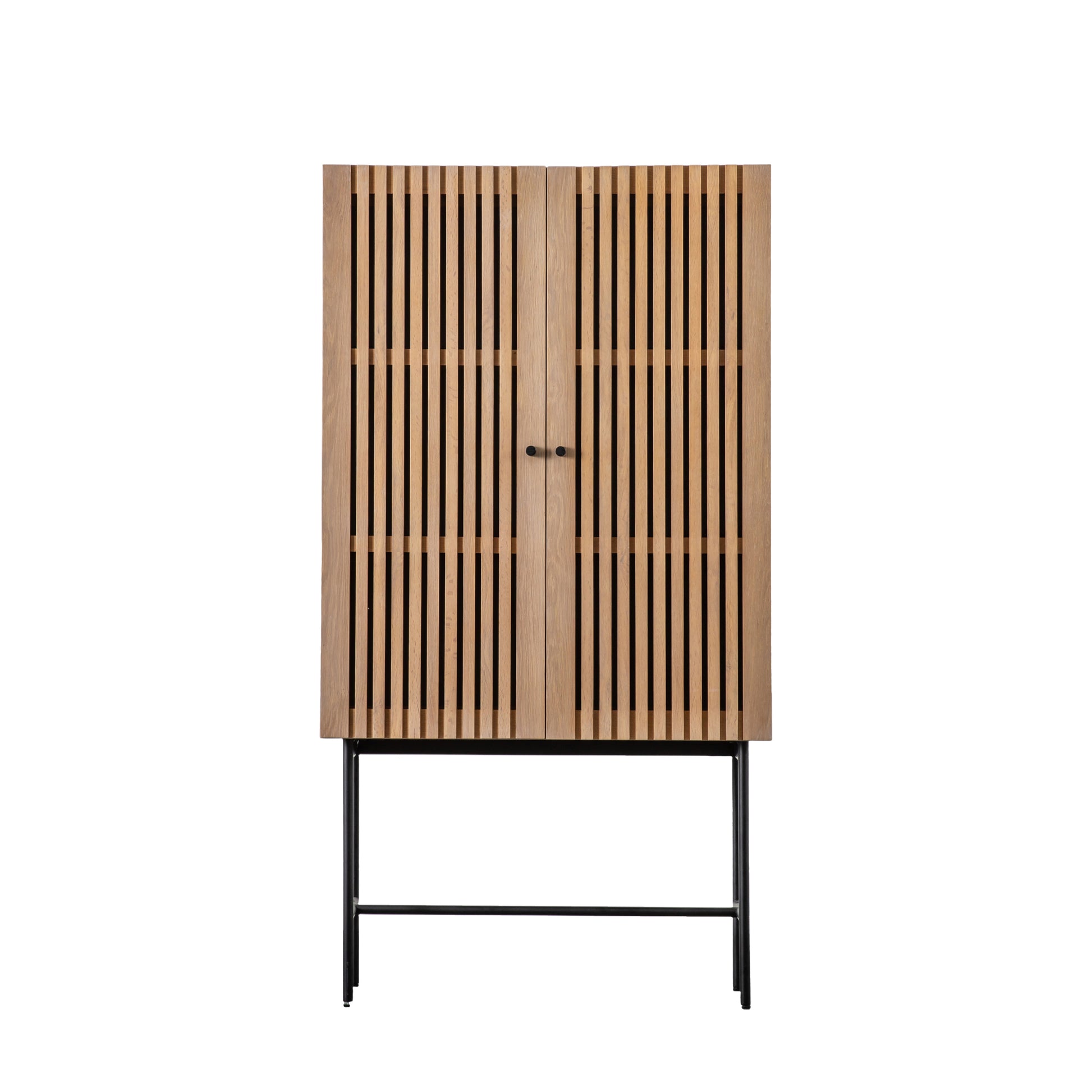 Okayama 2 Door Cocktail Cabinet Oak
