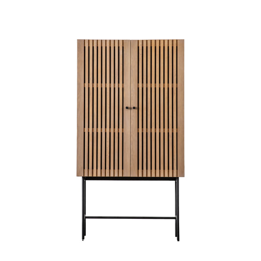 Okayama 2 Door Cocktail Cabinet Oak