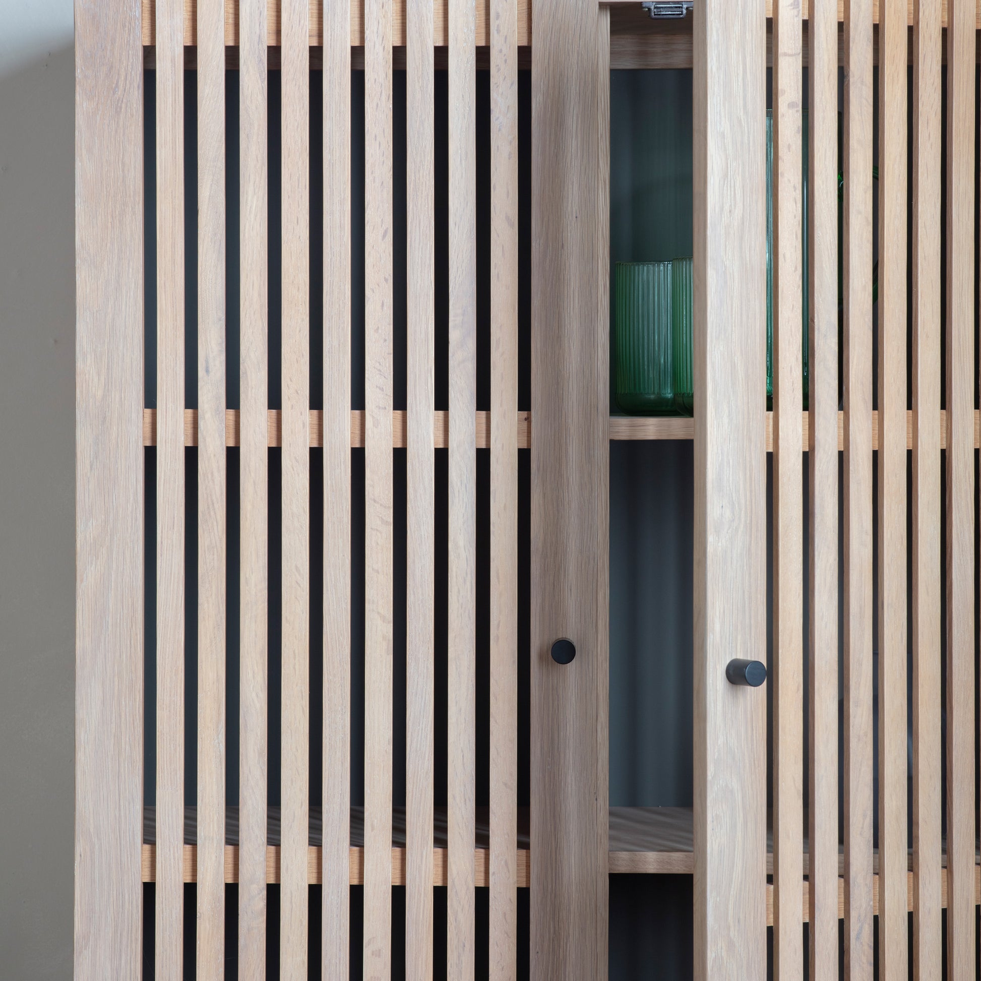 Okayama 2 Door Cocktail Cabinet Oak