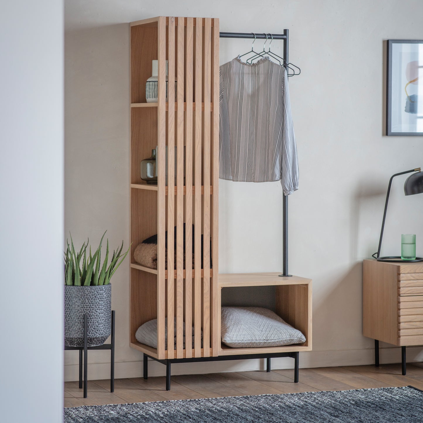 Okayama Open Wardrobe Oak