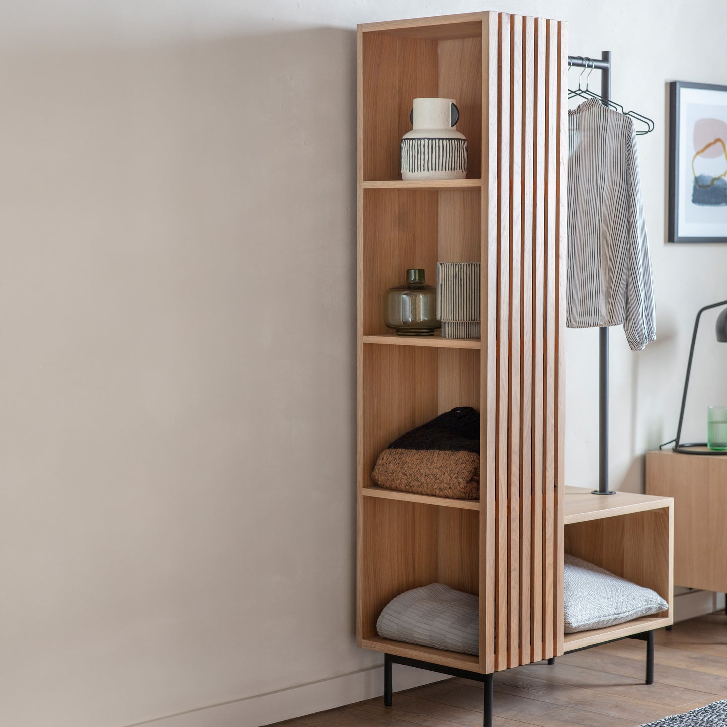 Okayama Open Wardrobe Oak