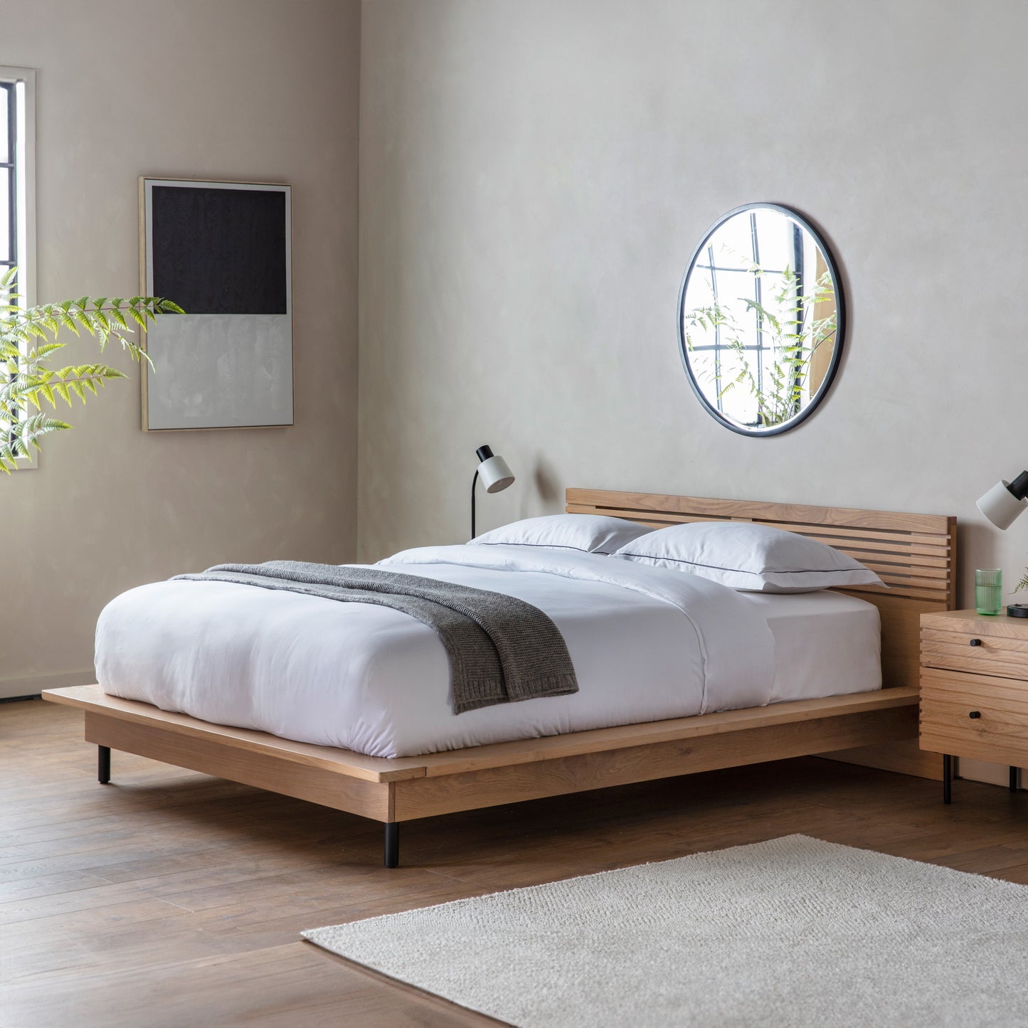 Okayama Bed Oak King