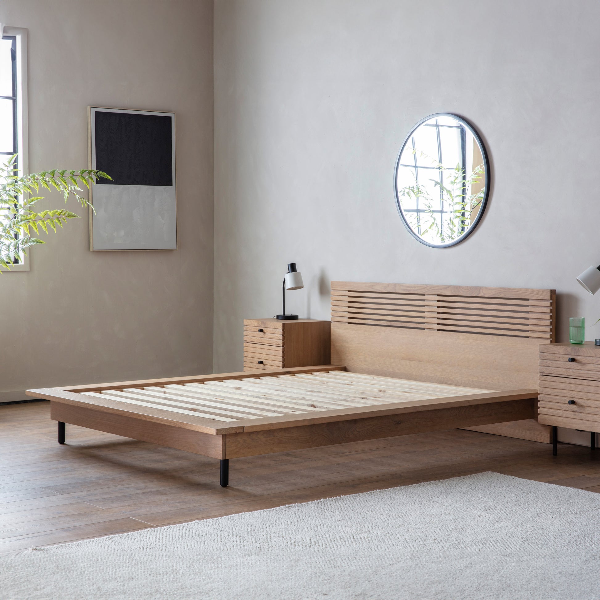 Okayama Bed Oak King