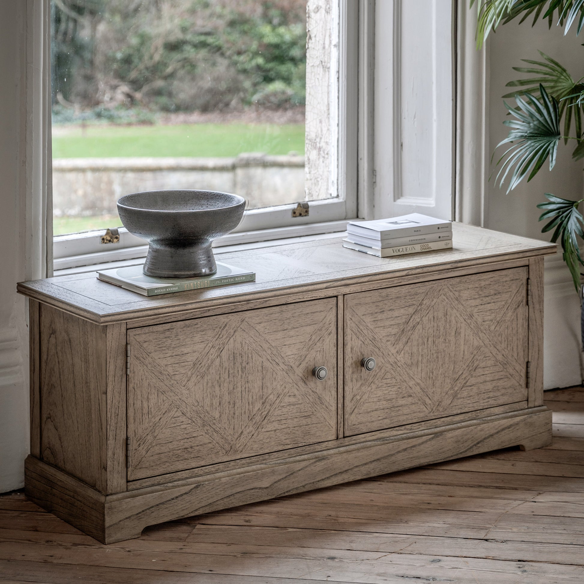 Mustique 2 Door Media Unit Natural