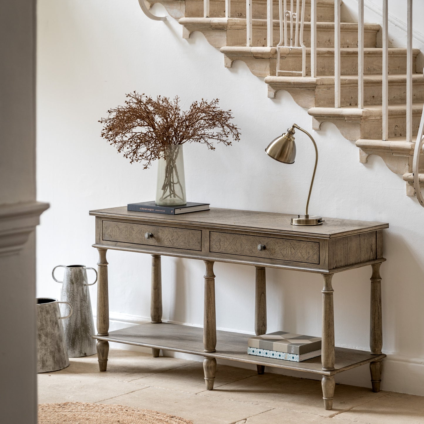 Mustique 2 Drawer Console Table Natural
