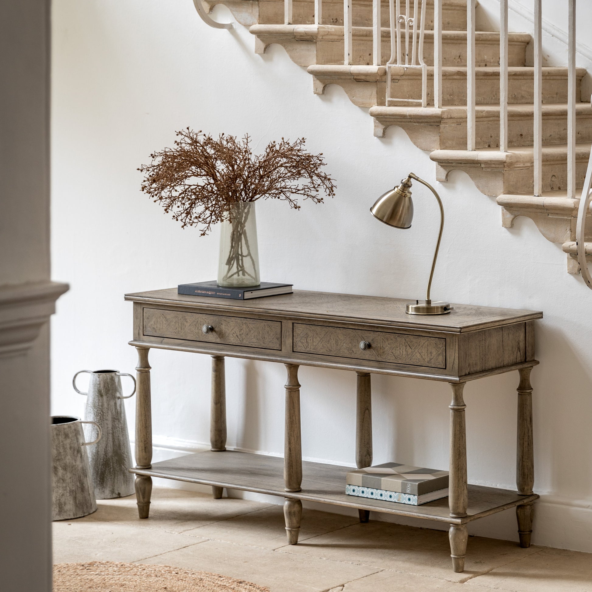 Mustique 2 Drawer Console Table Natural