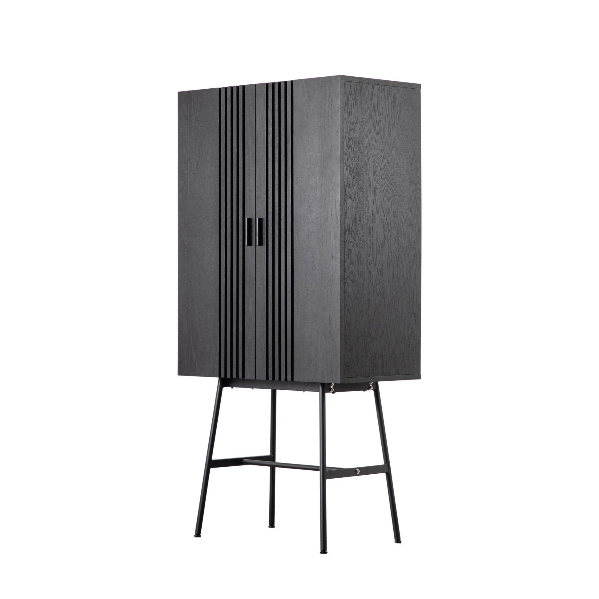 Holsen Drinks Cabinet Black