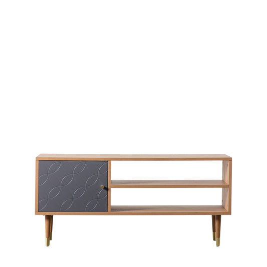 Newbury Media Unit Oak Grey
