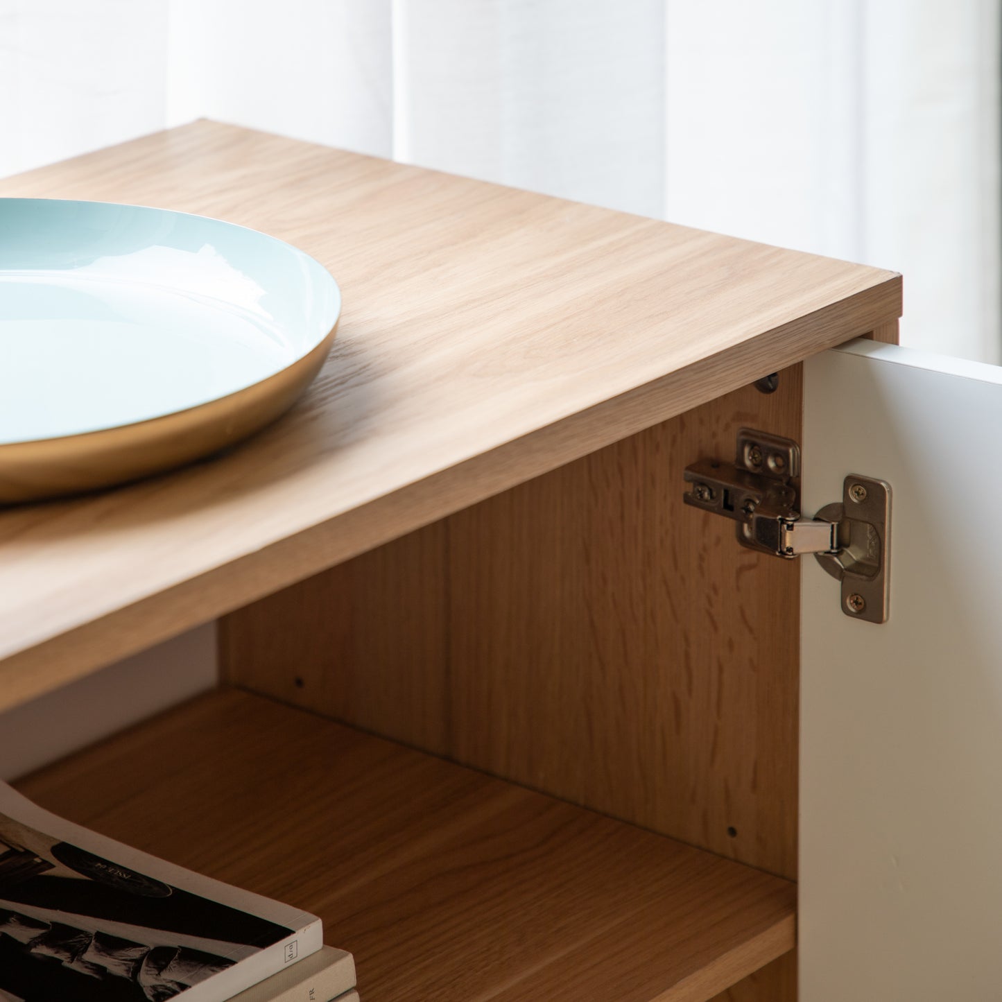 Newbury 2 Door Cabinet Oak White Oak