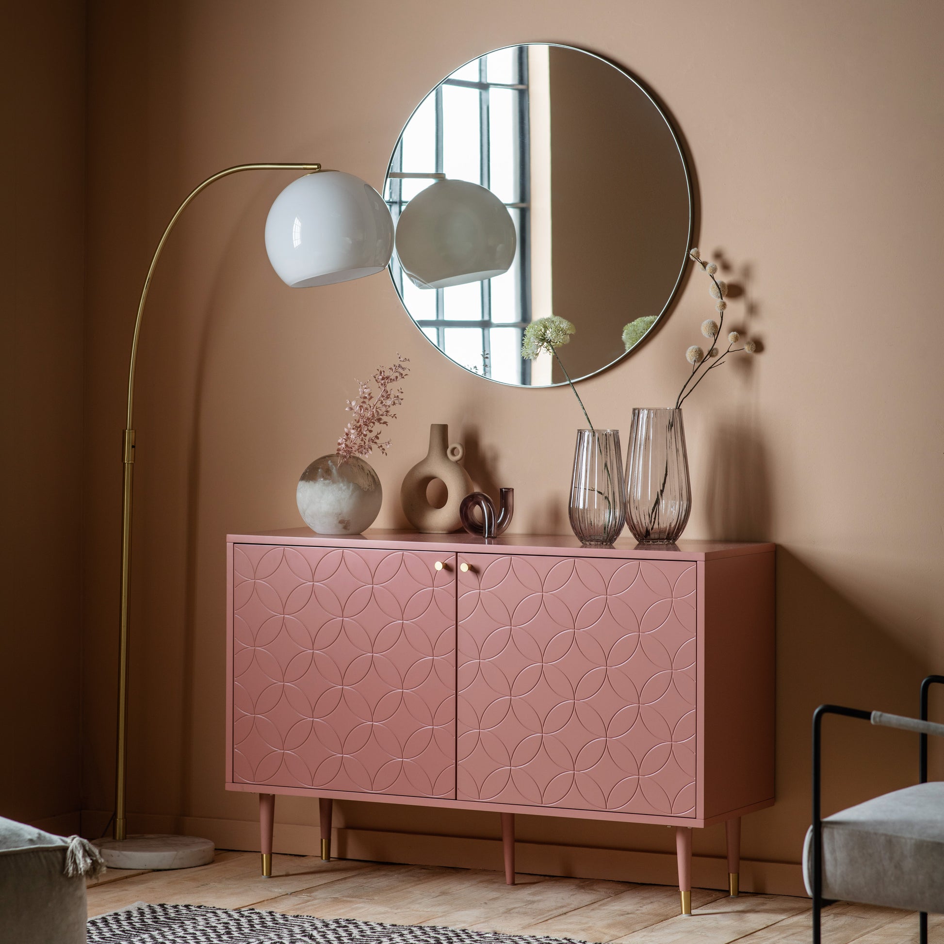 Holbrook 2 Door Cabinet Pink