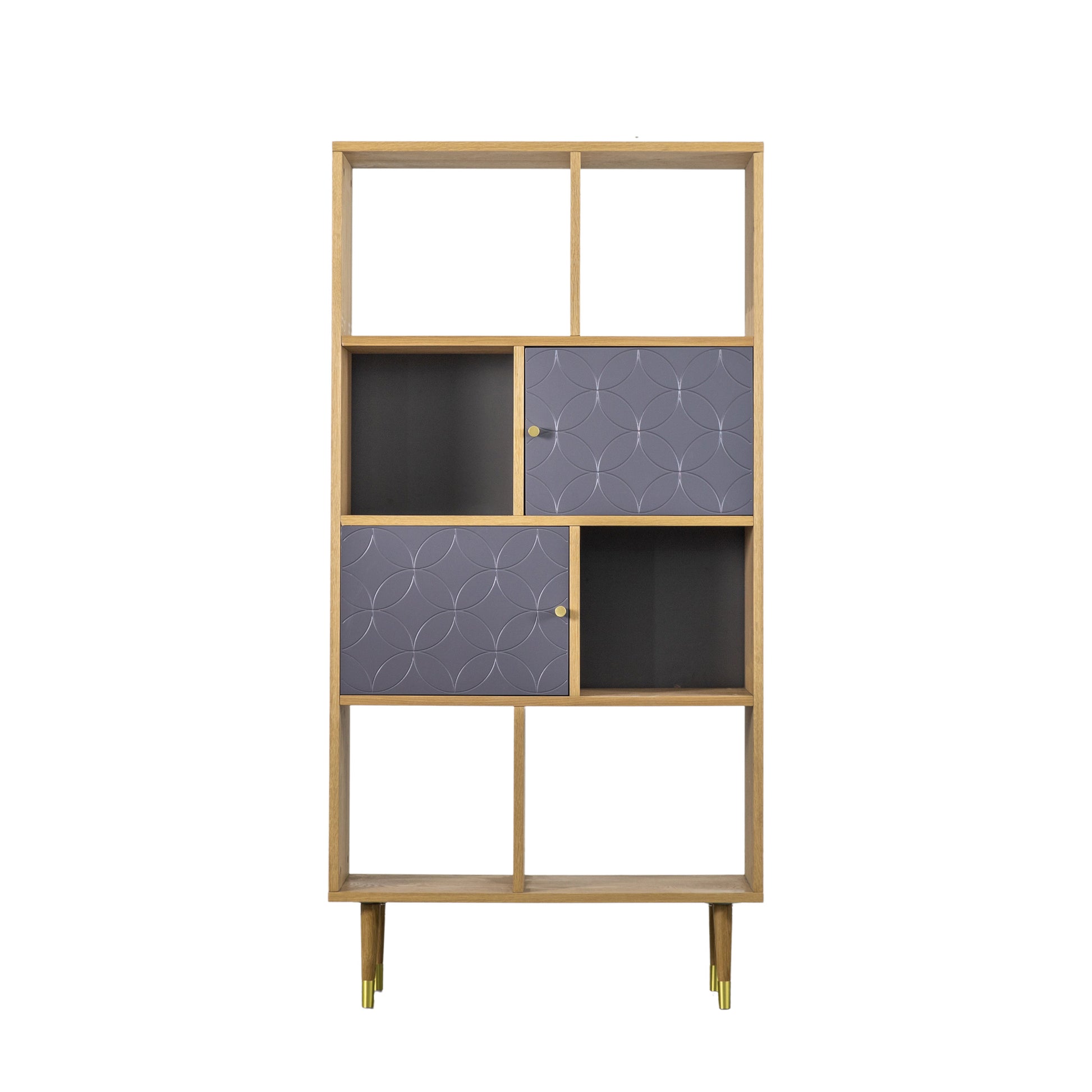 Newbury Display Unit Oak Grey Grey / Oak