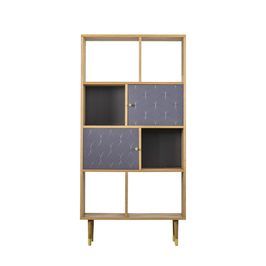 Newbury Display Unit Oak Grey Grey / Oak