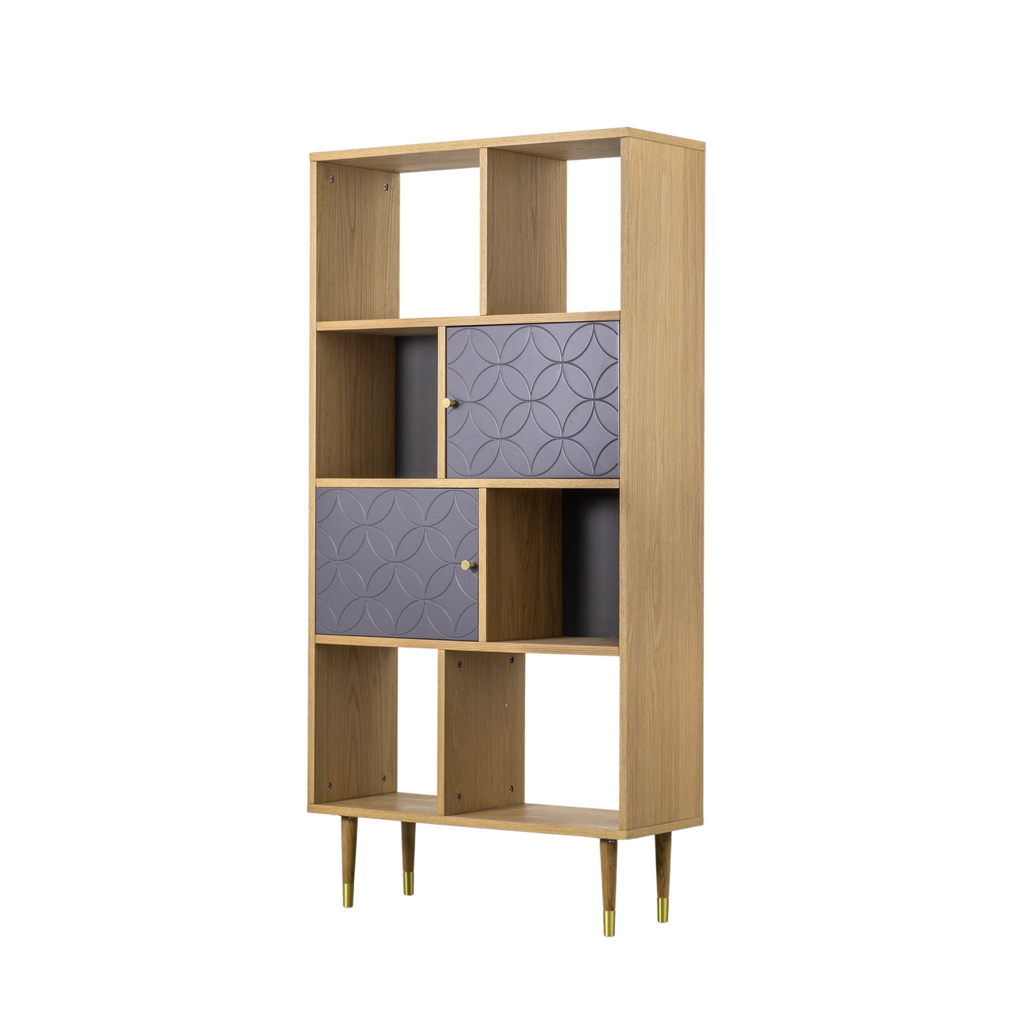 Newbury Display Unit Oak Grey Grey / Oak