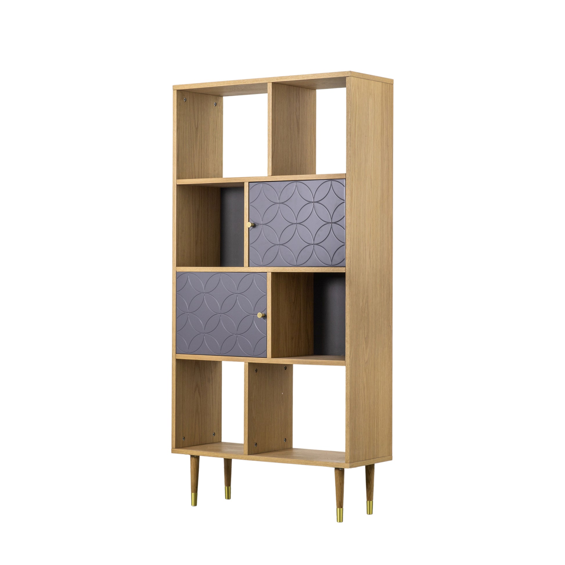 Newbury Display Unit Oak Grey Grey / Oak