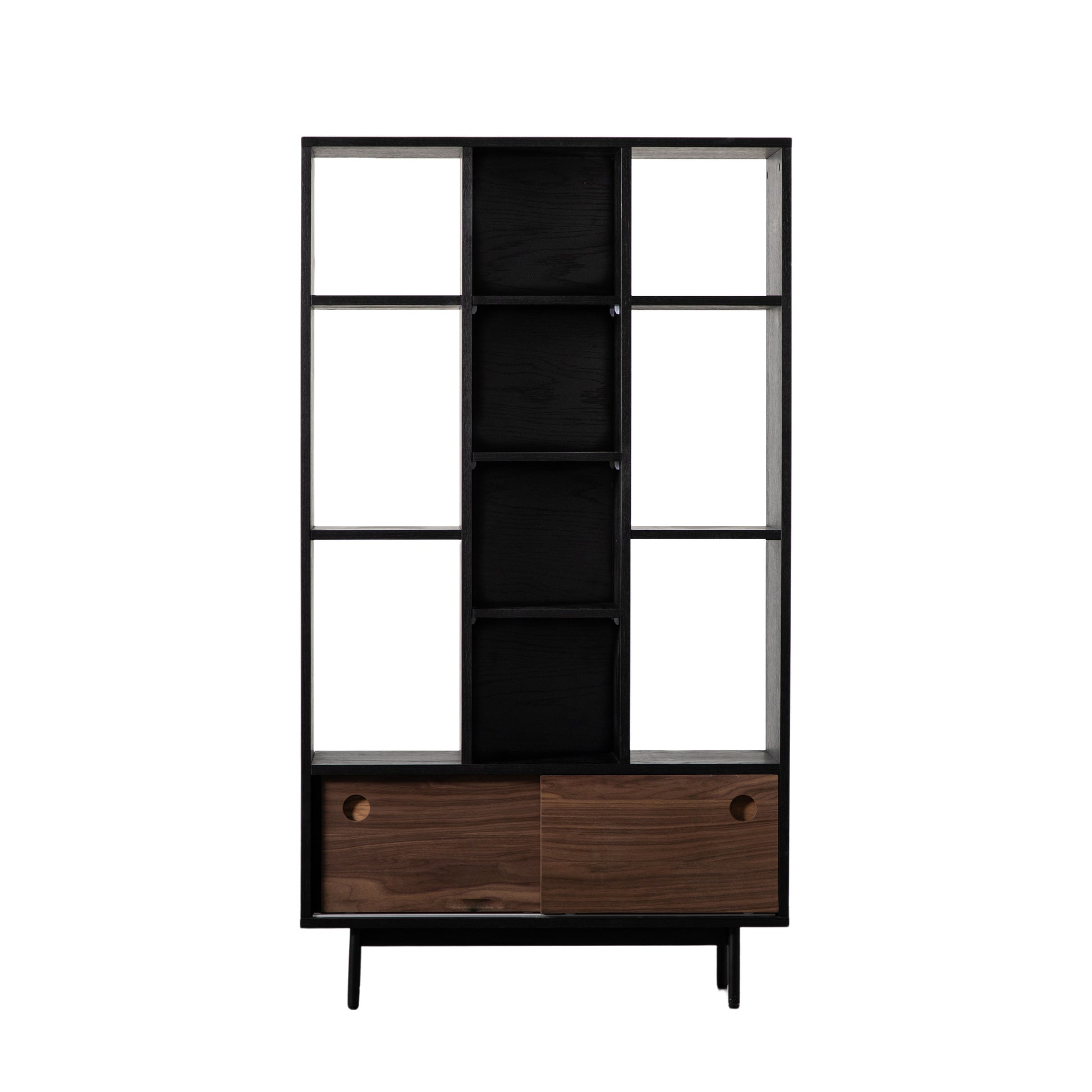 Barbican Display Unit Black / Walnut