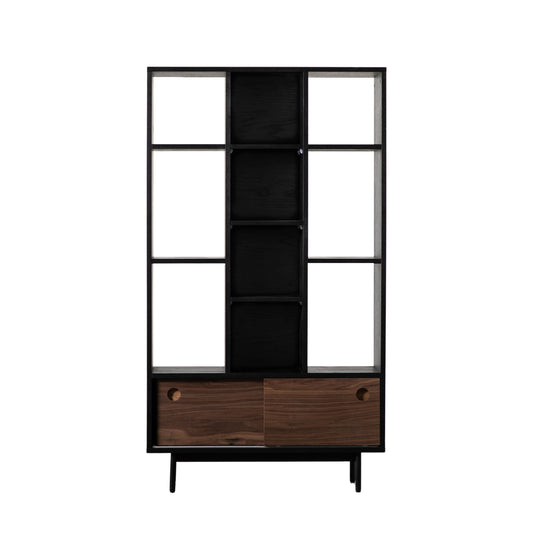 Barbican Display Unit Black / Walnut