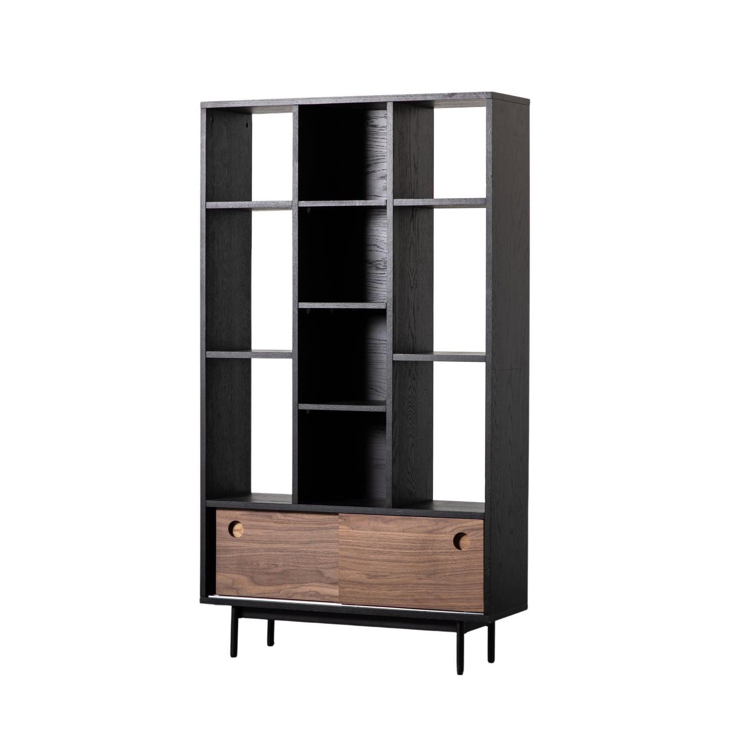 Barbican Display Unit Black / Walnut