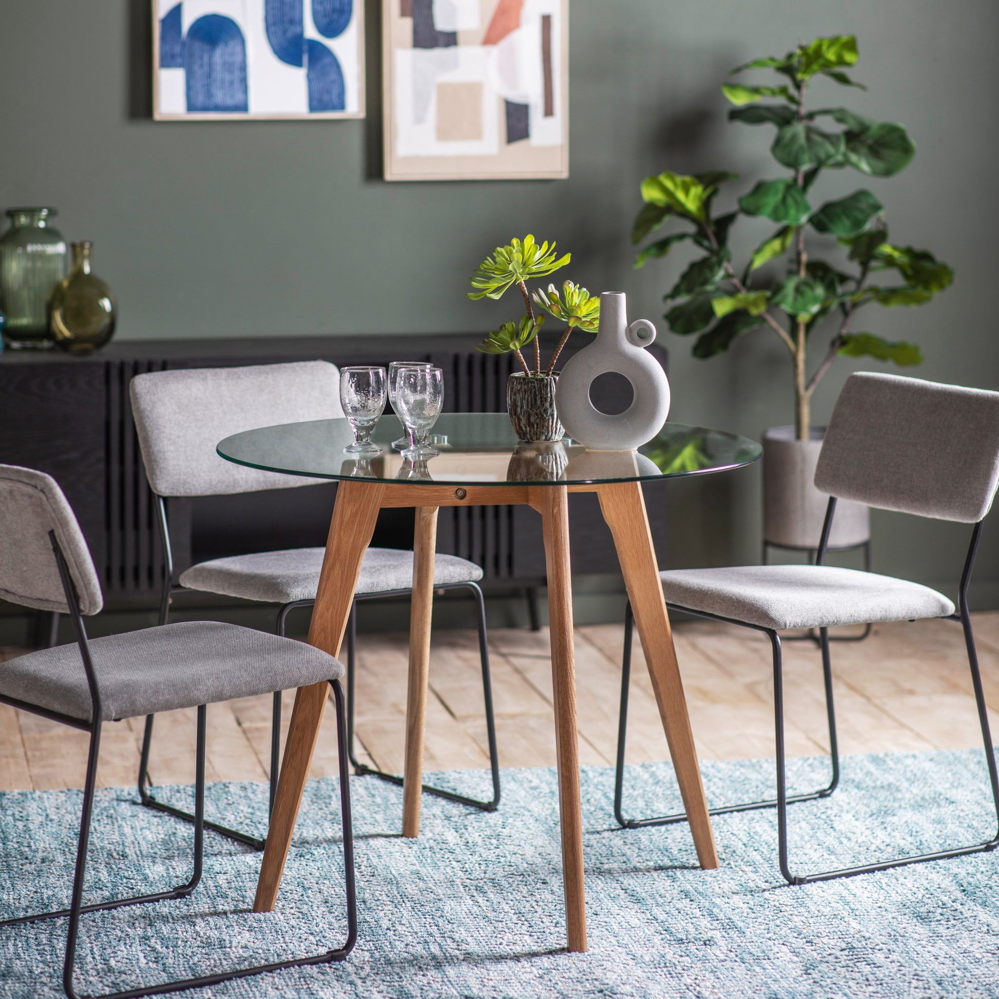 Blair Round Dining Table Oak